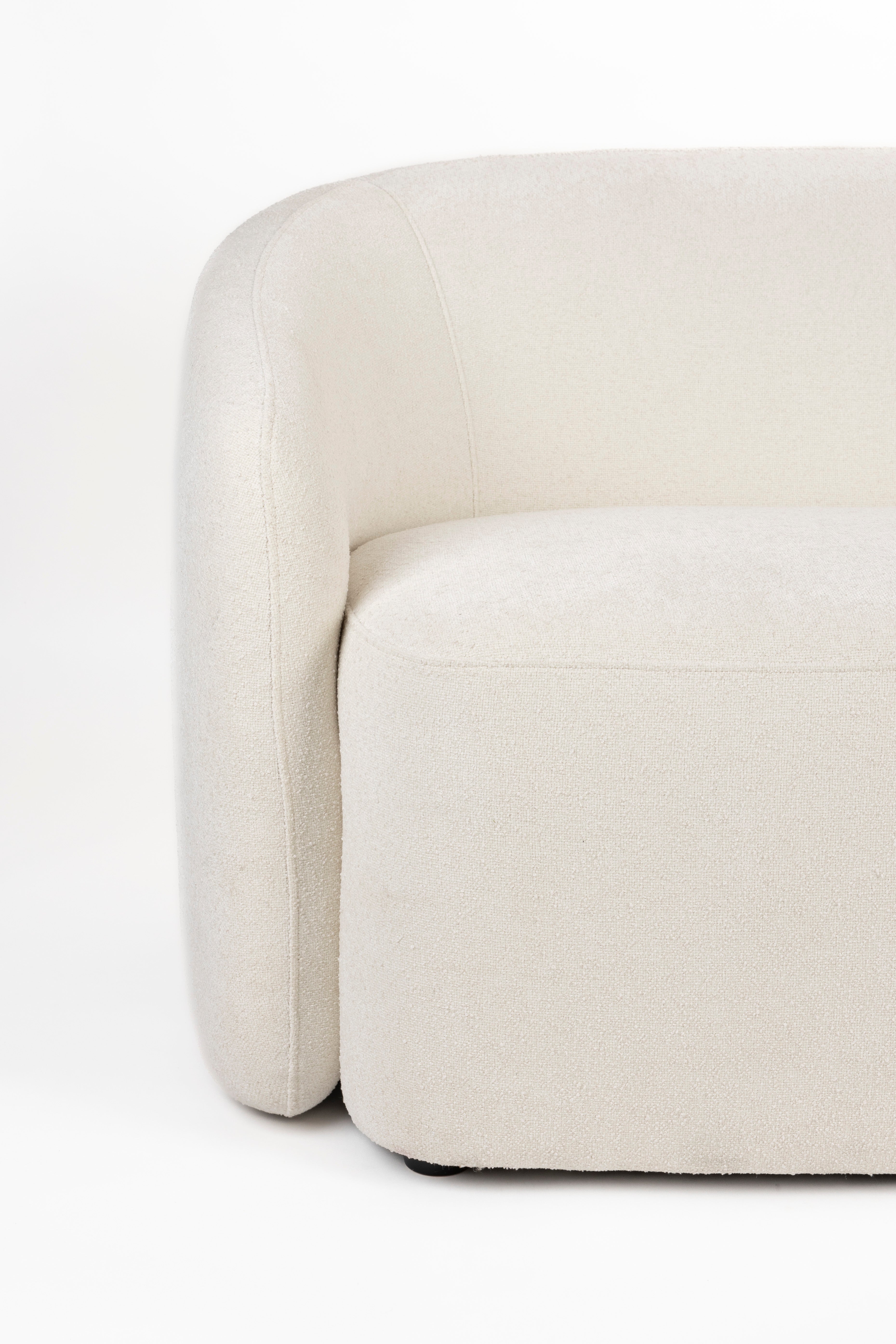 White linen sofa