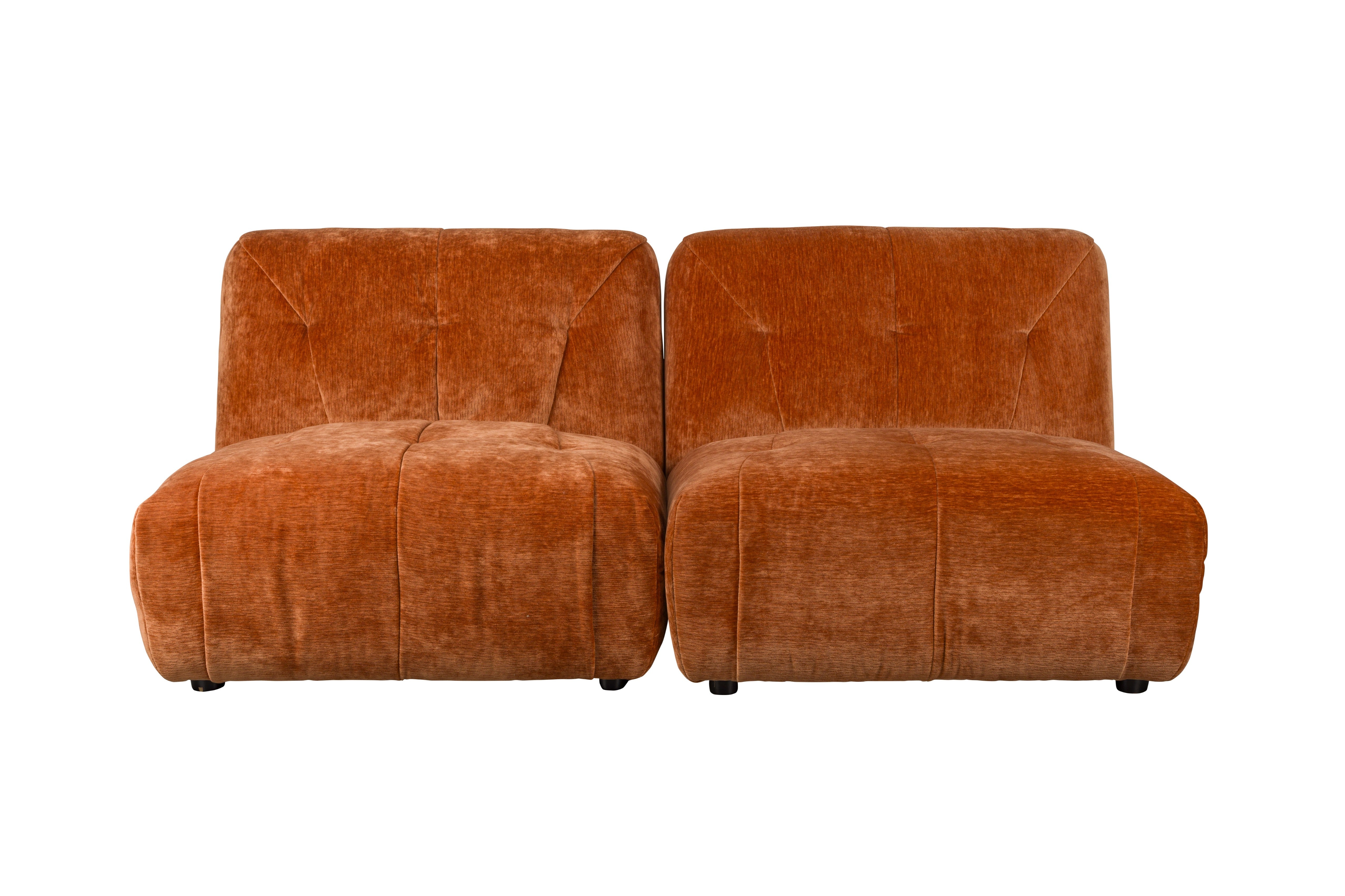 Sofa 2-sitzig GIADA braunes Velours
