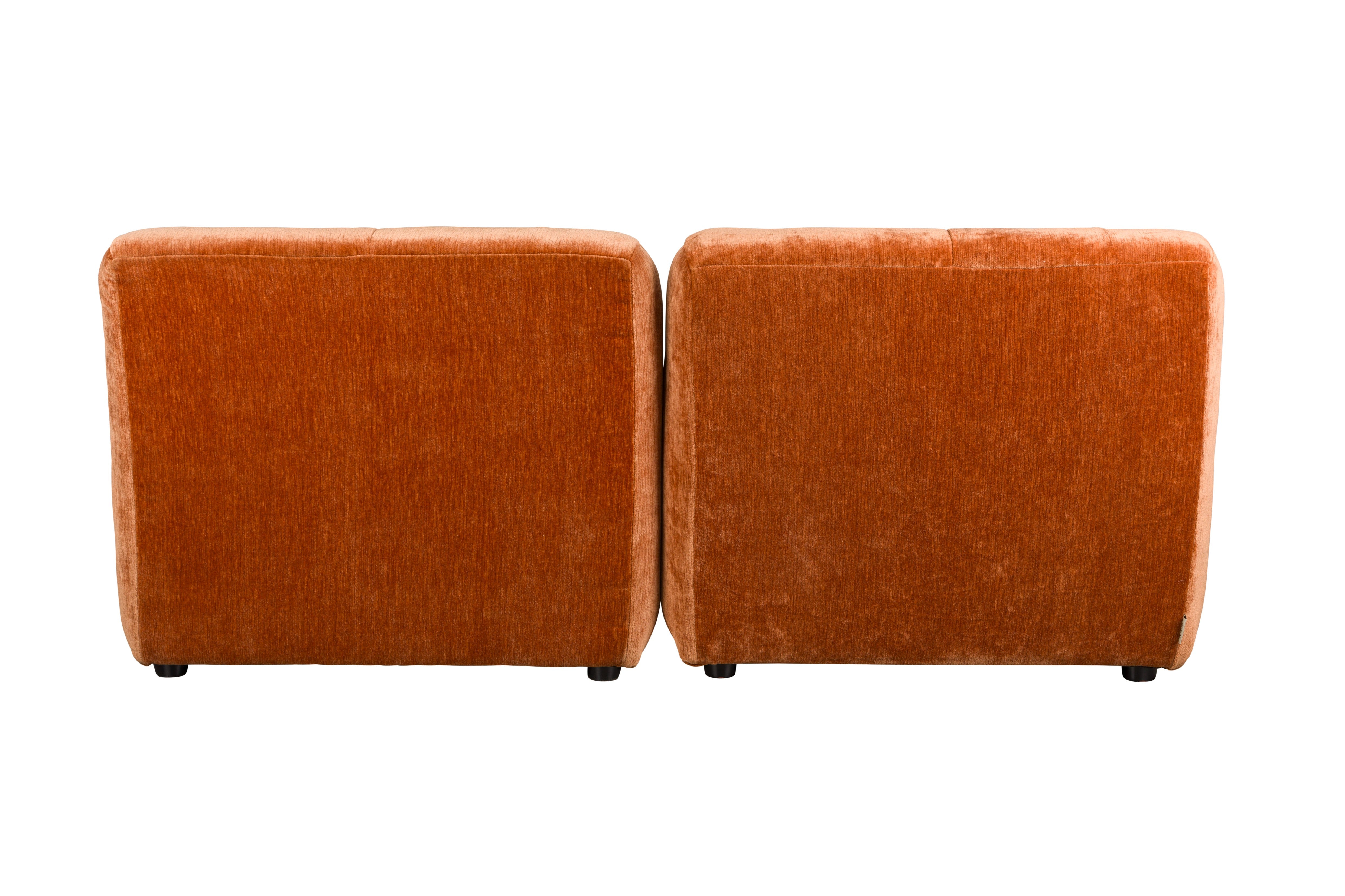 Sofa 2-sitzig GIADA braunes Velours