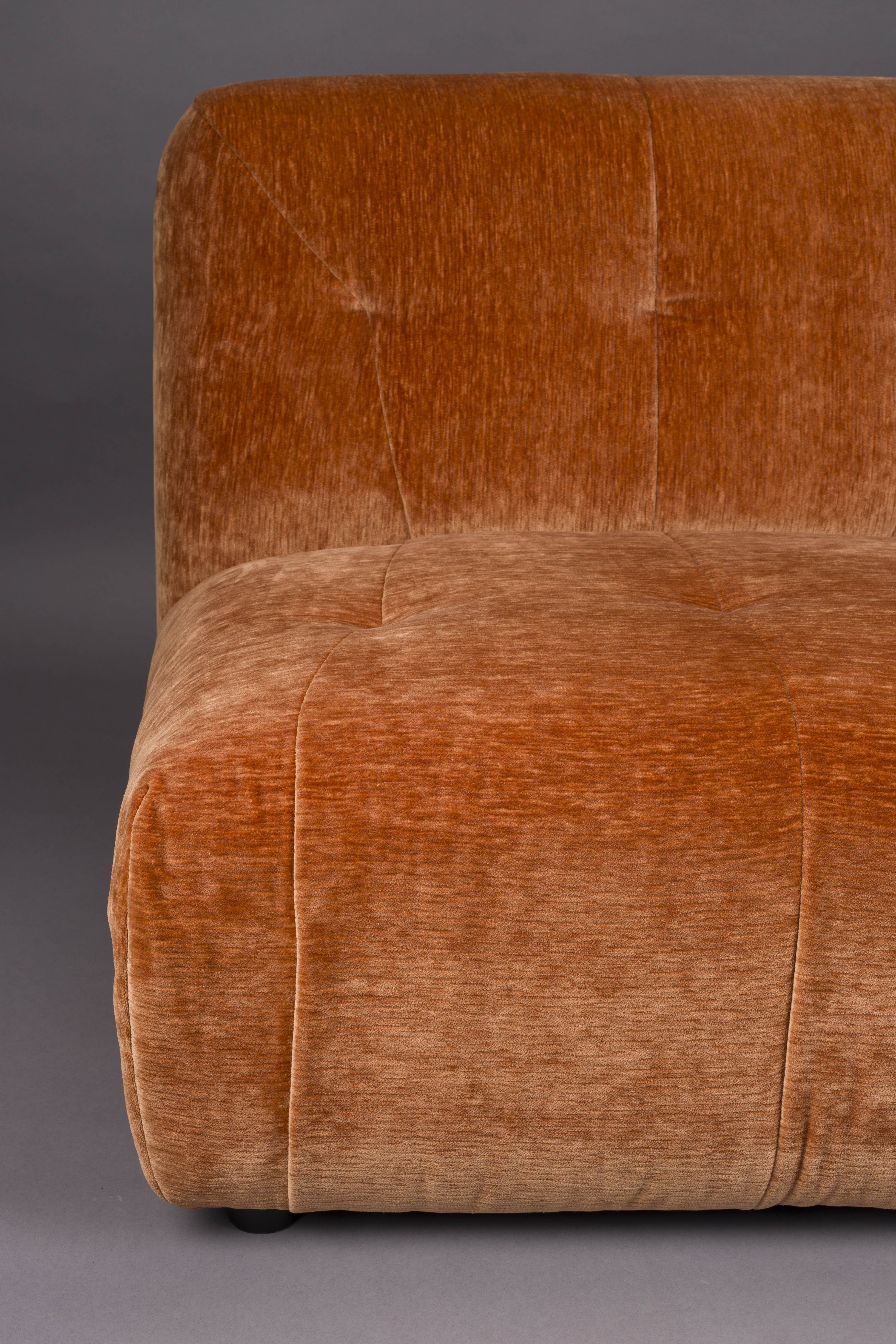 Sofa 2-sitzig GIADA braunes Velours