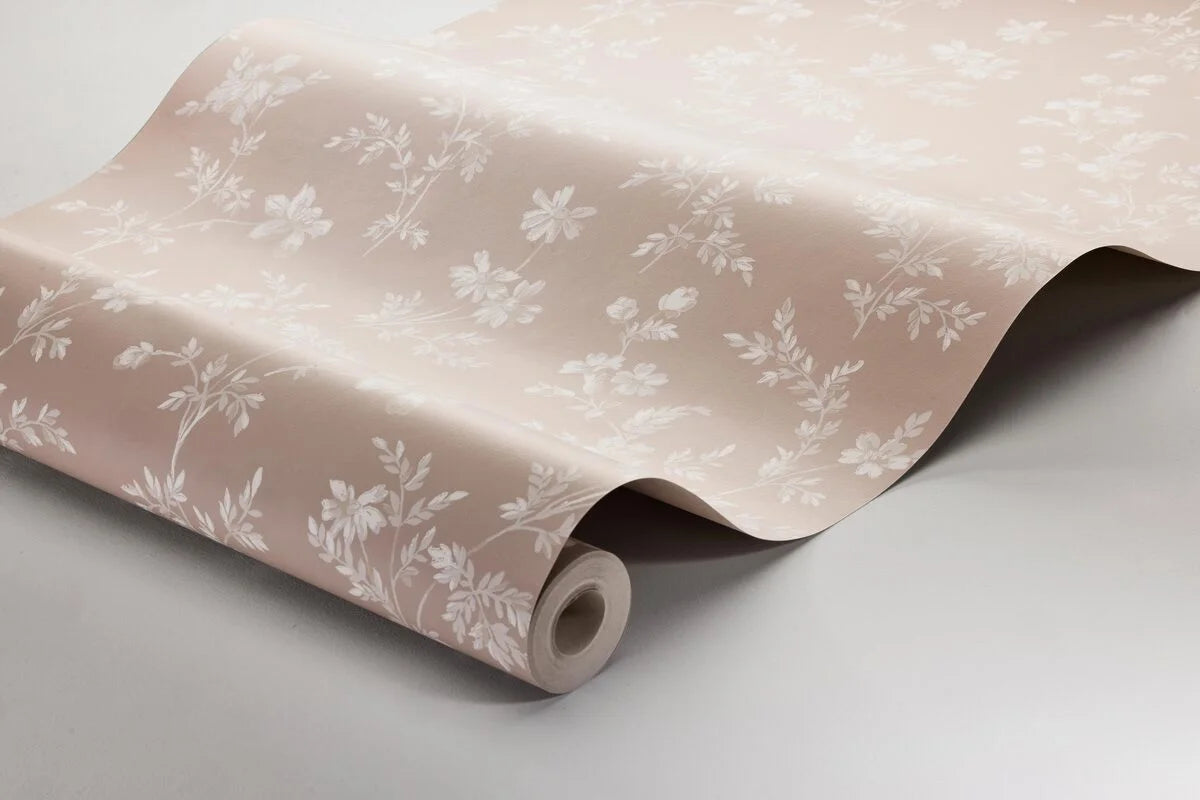 ÄNGSBLOMMA Brown Floral Pattern Wallpaper