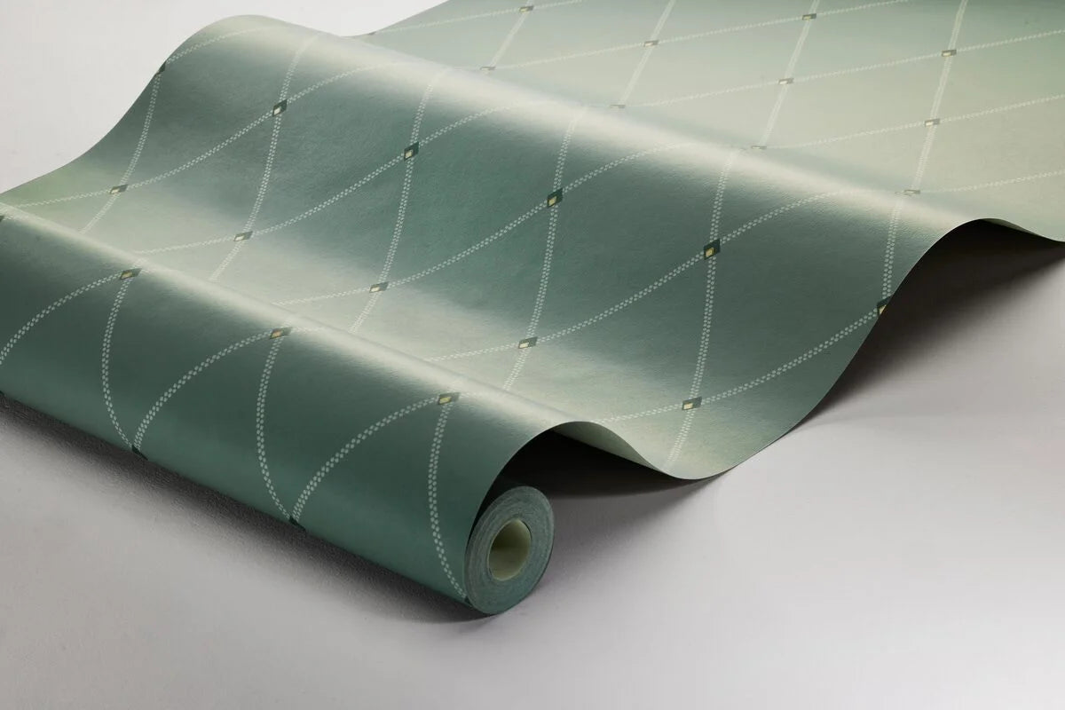 Tapete mit geometrischem Muster FREDRIK dunkelgrün
