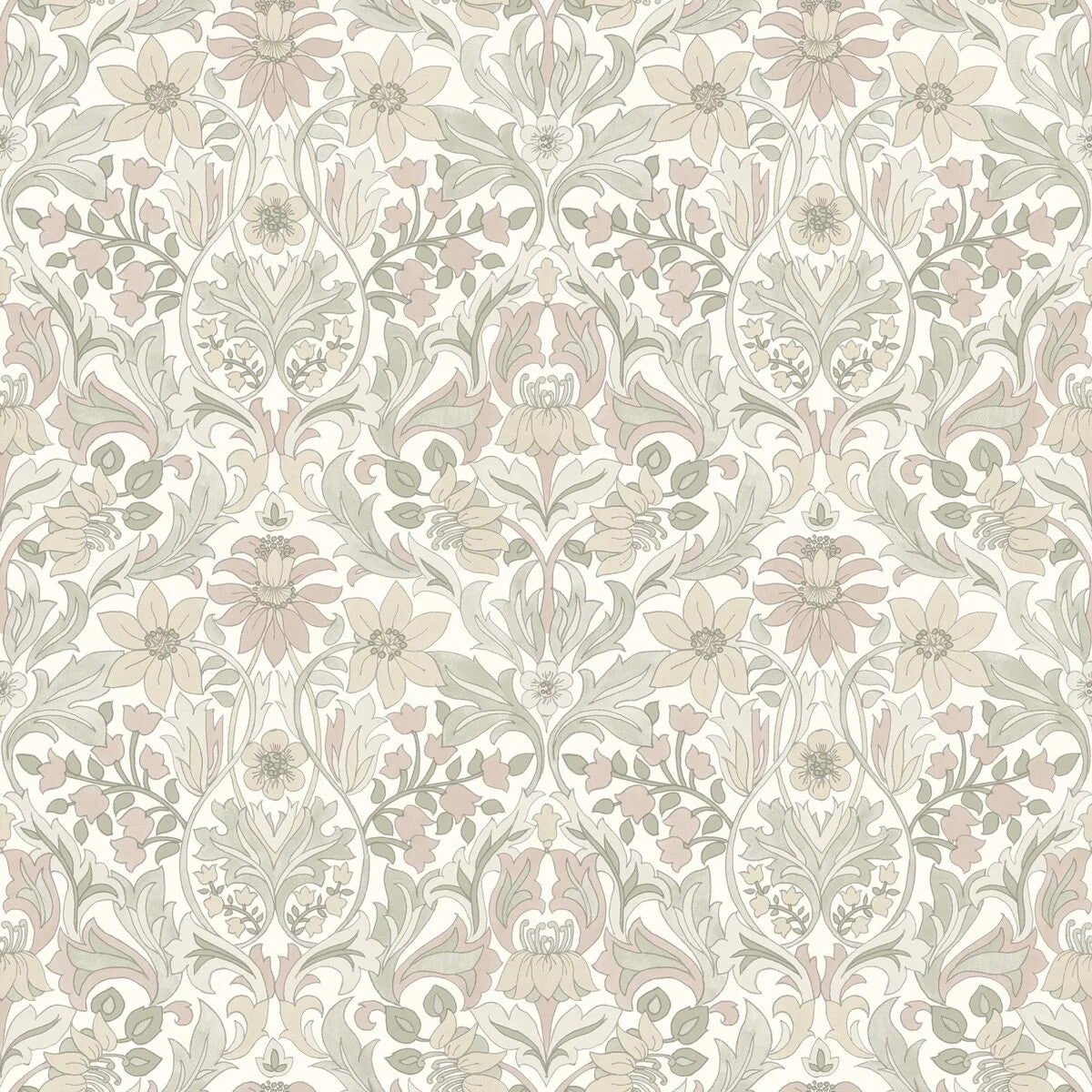 Tapete mit Pflanzenmotiv BLOMSTERFRÖJD beige