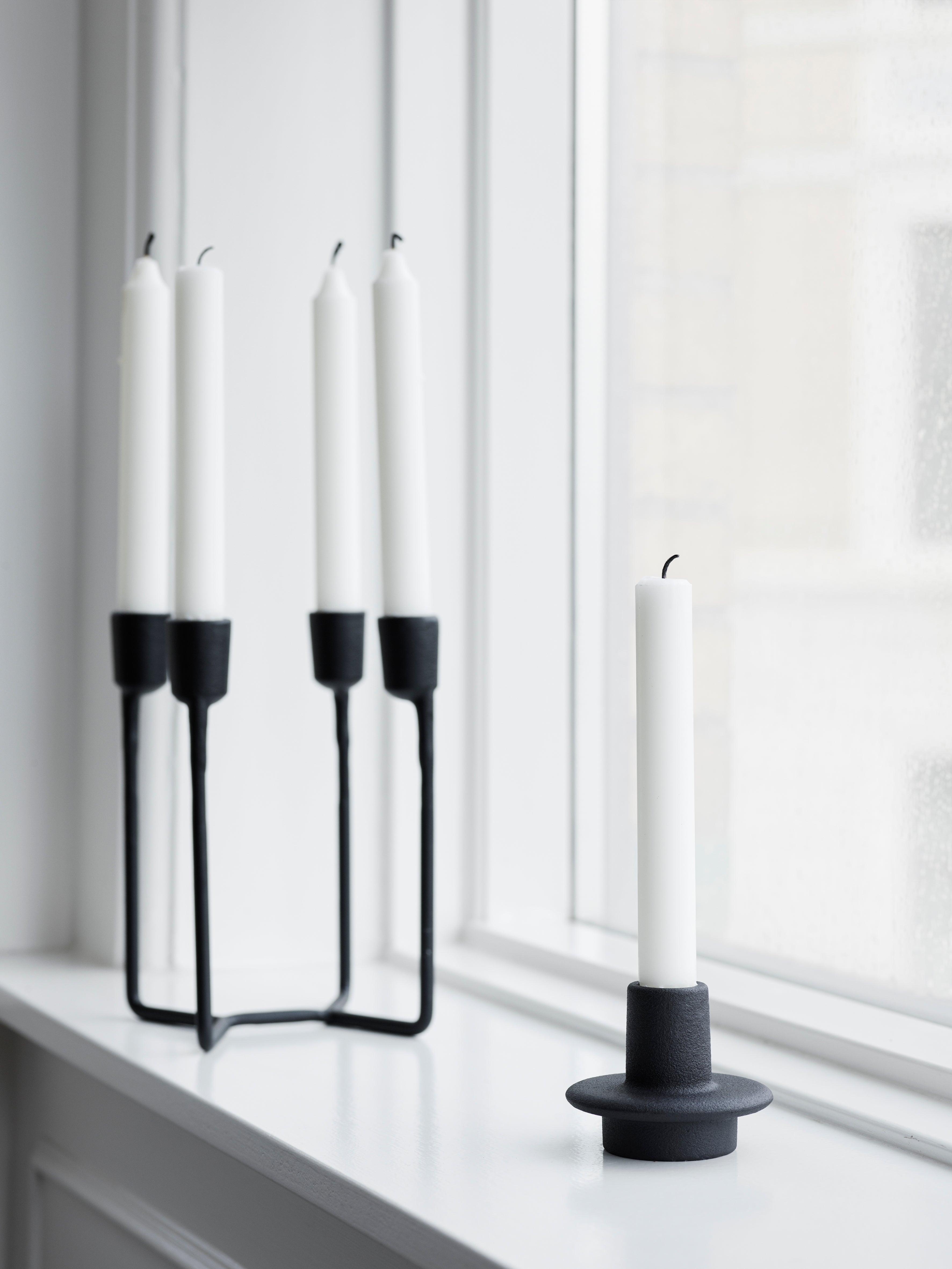 HEIMA CANDLESTICK four-armed black cast iron candlestick