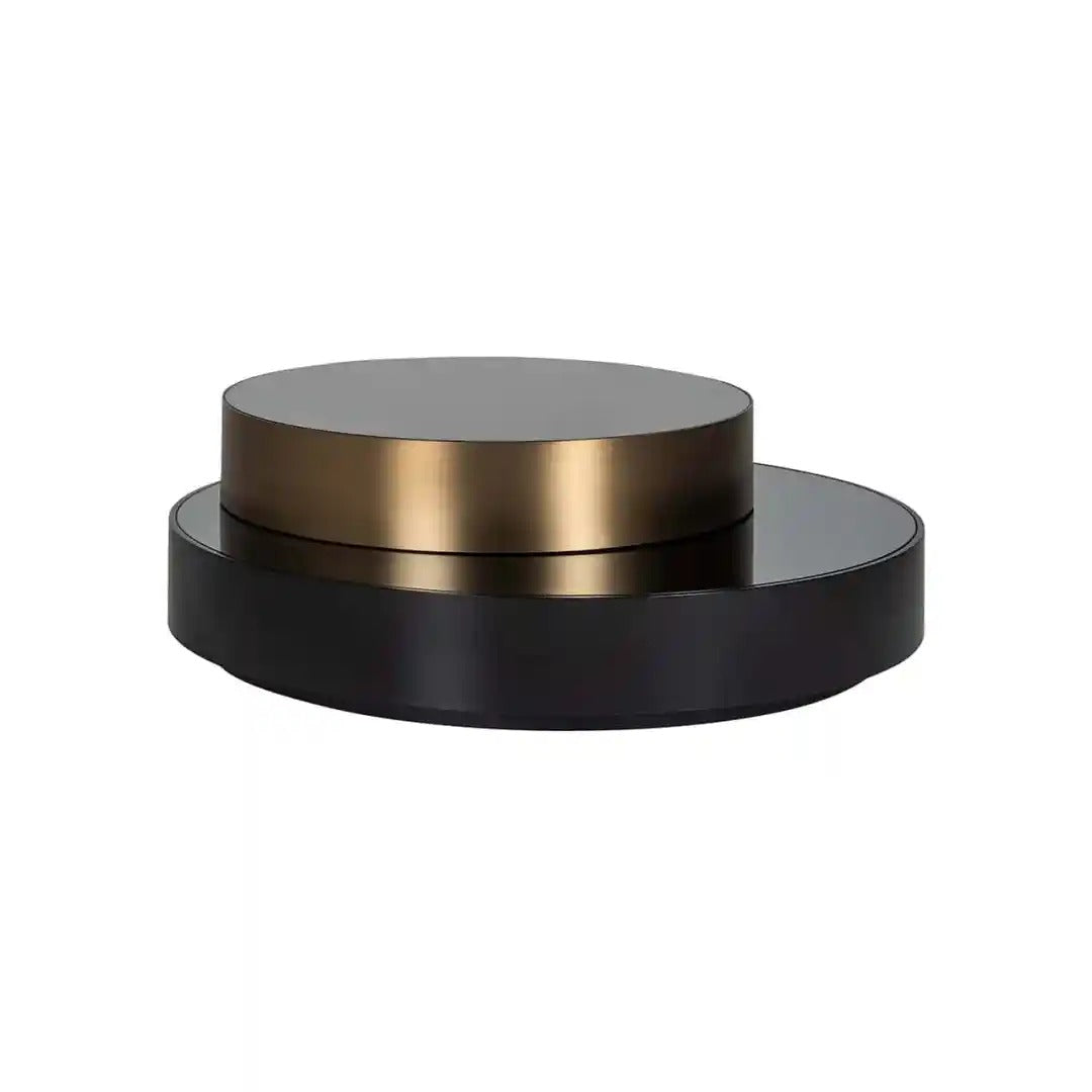 Couchtisch SLICE schwarz mit Messing