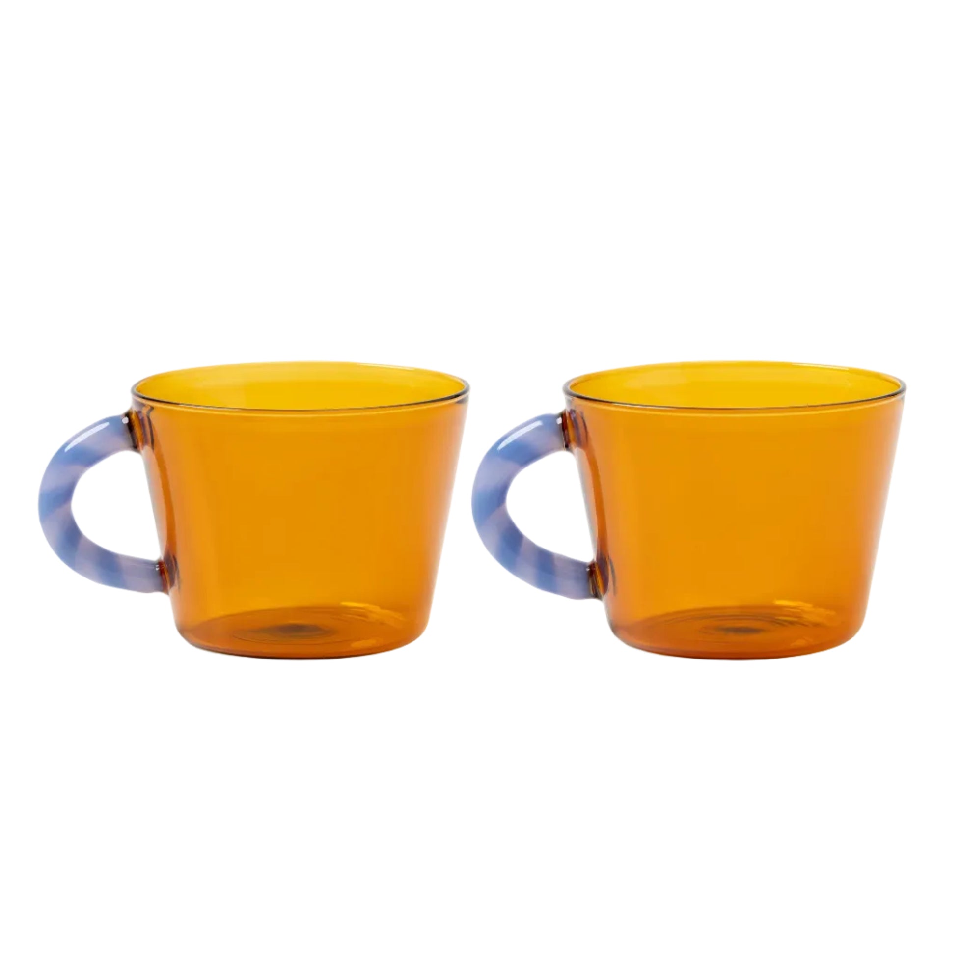 Set aus Gläsern DUET bernsteinfarben mit lila