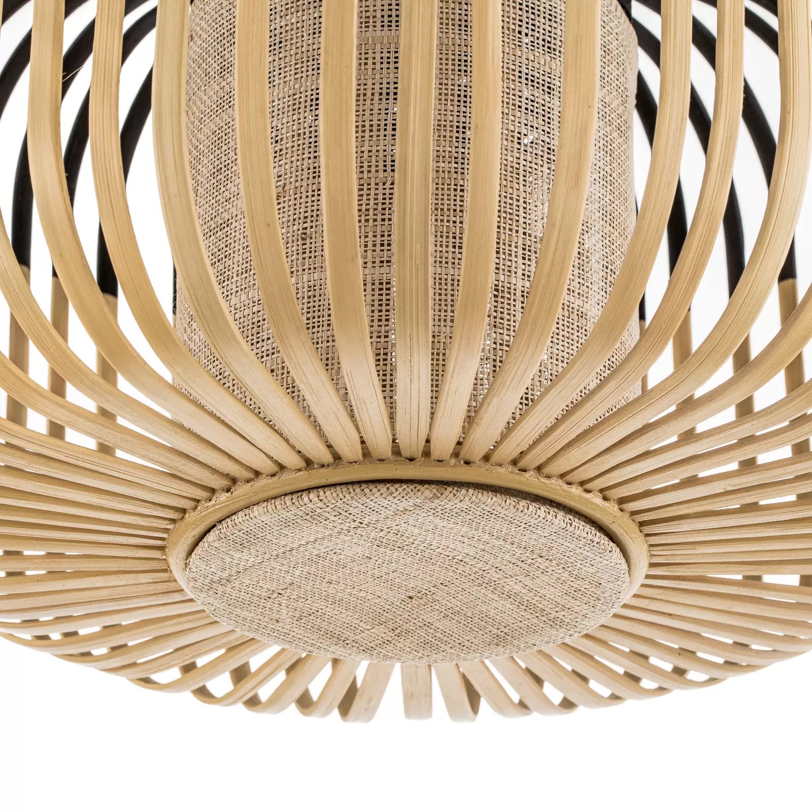 Bambus Deckenlampe schwarz