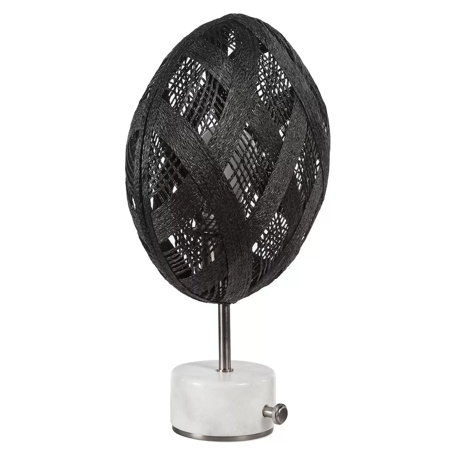Chanpen Diamant black table lamp with a silver base