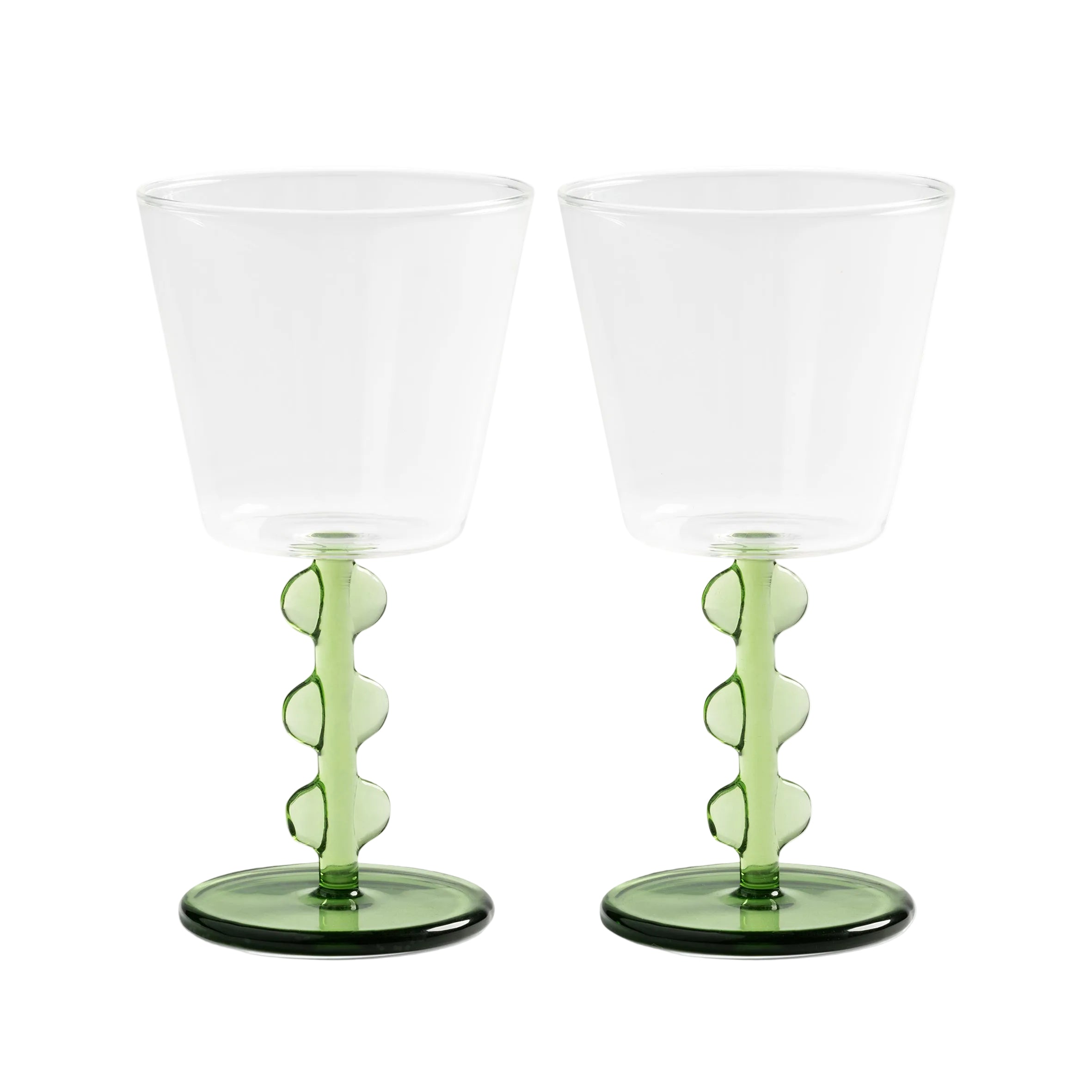 Weinglas-Set PETAL grün