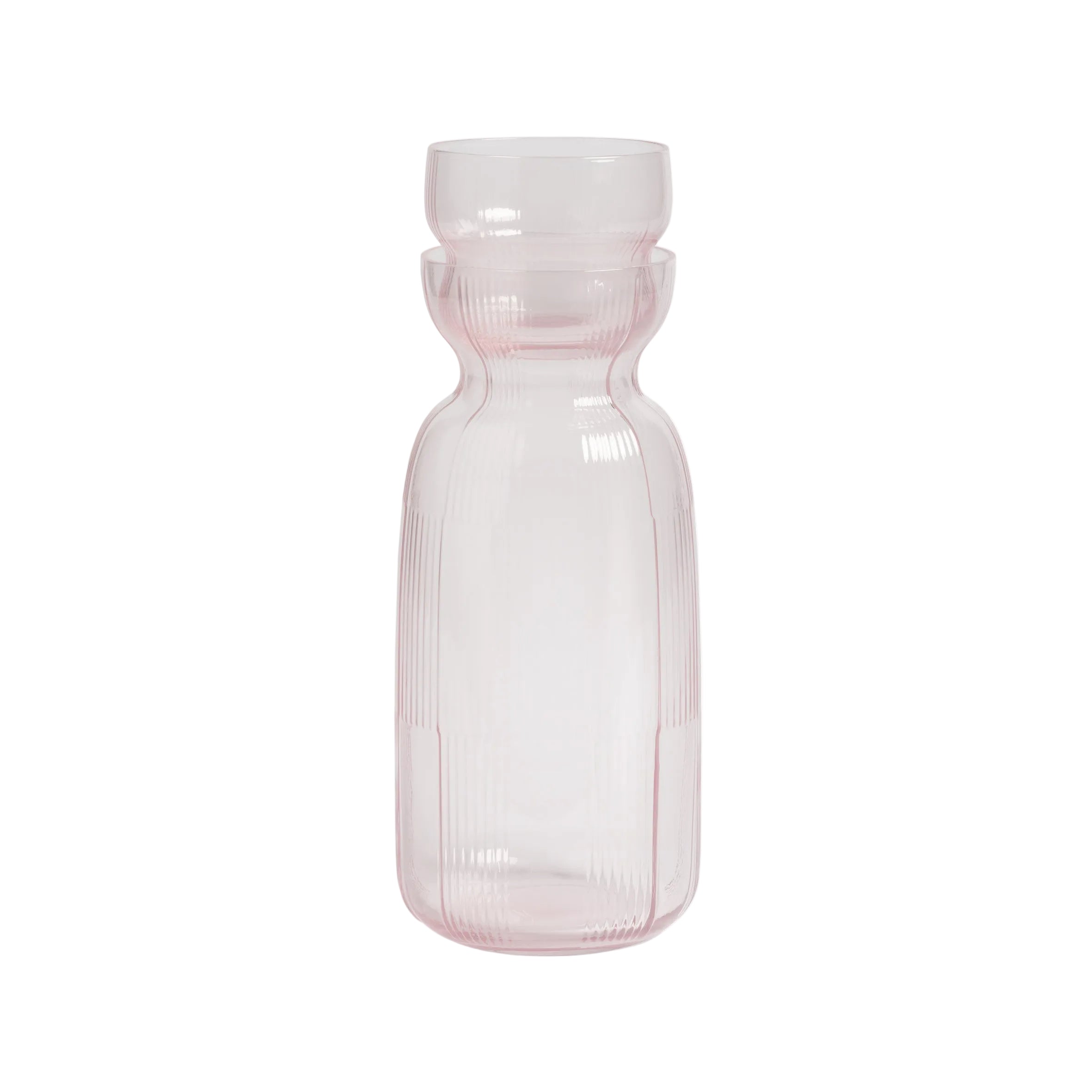 Karafka CIRCUS aus rosa Glas