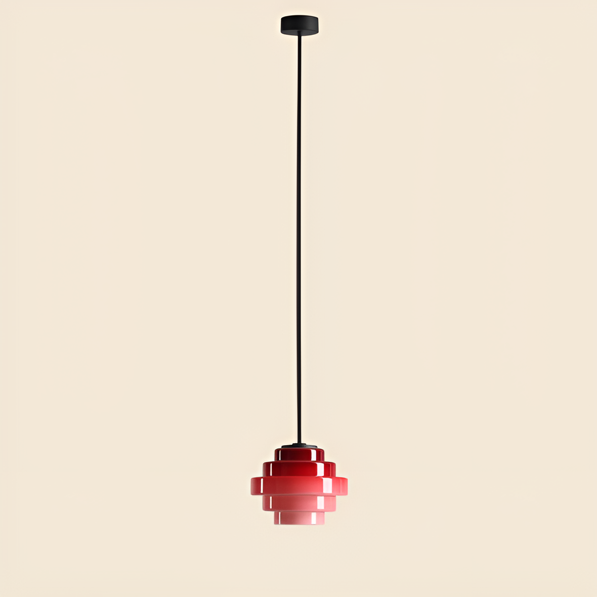 Burgundy filo hanging lamp