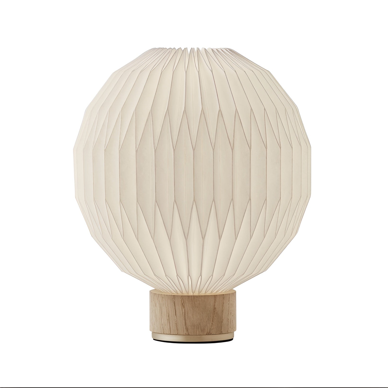 Table lamp MODEL 375 white with a light oak base