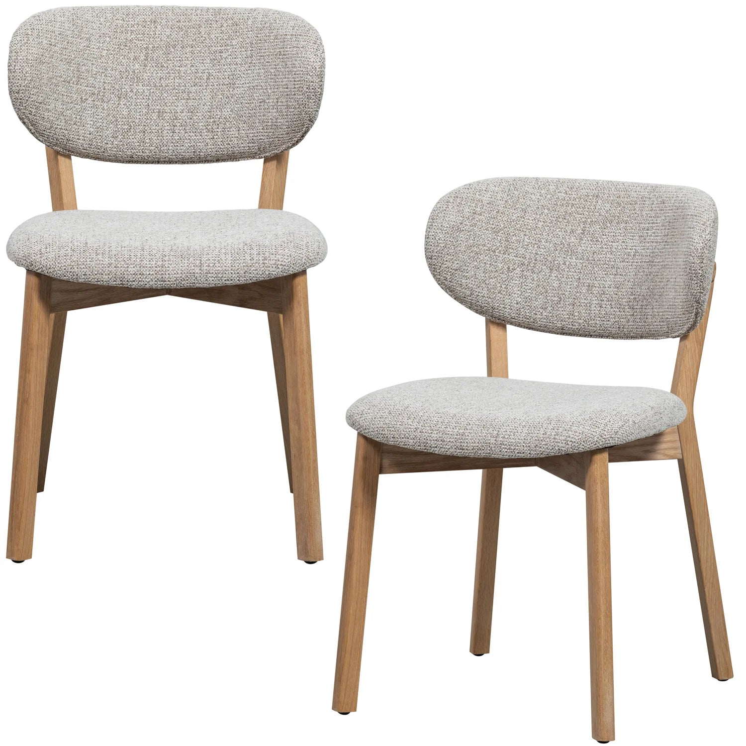 UDAR chair in gray-beige with a wooden base