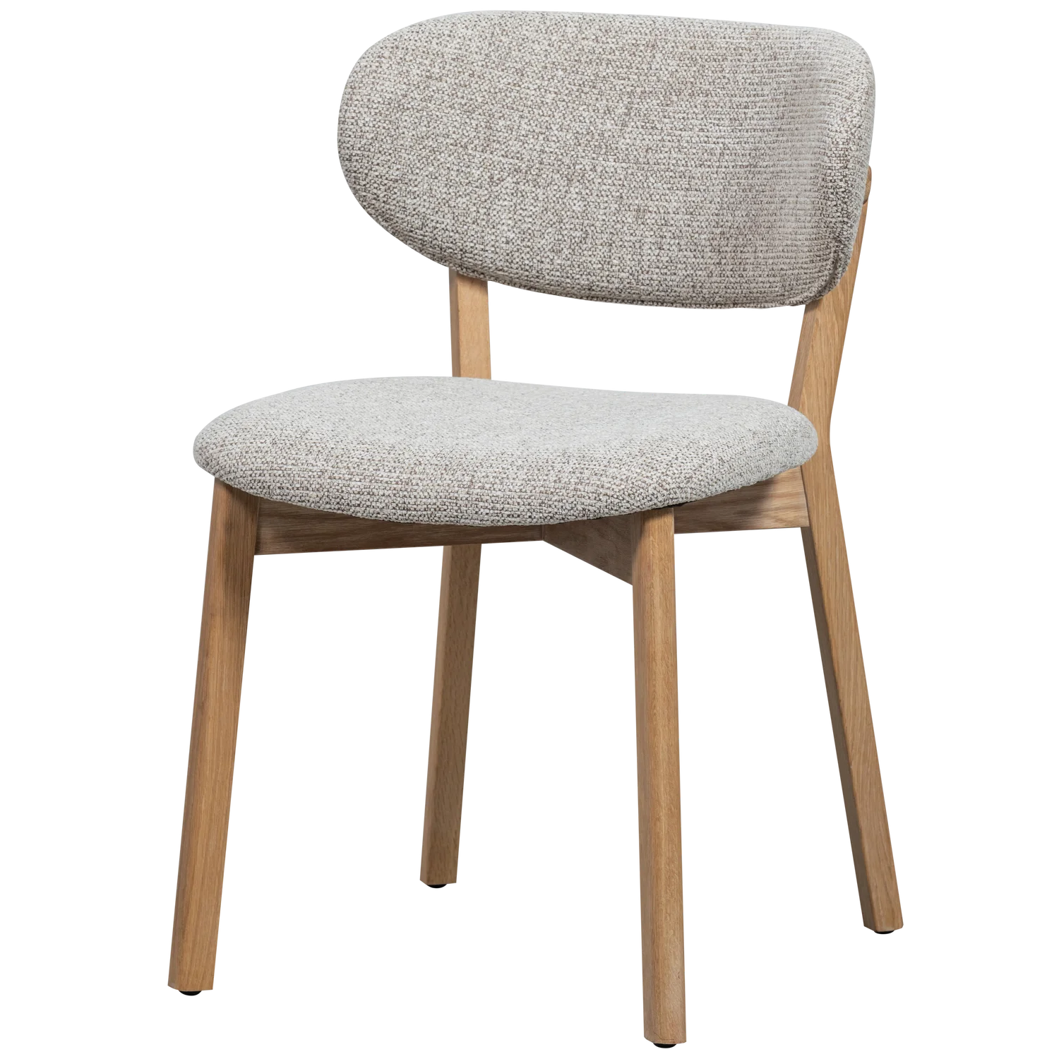 UDAR chair in gray-beige with a wooden base