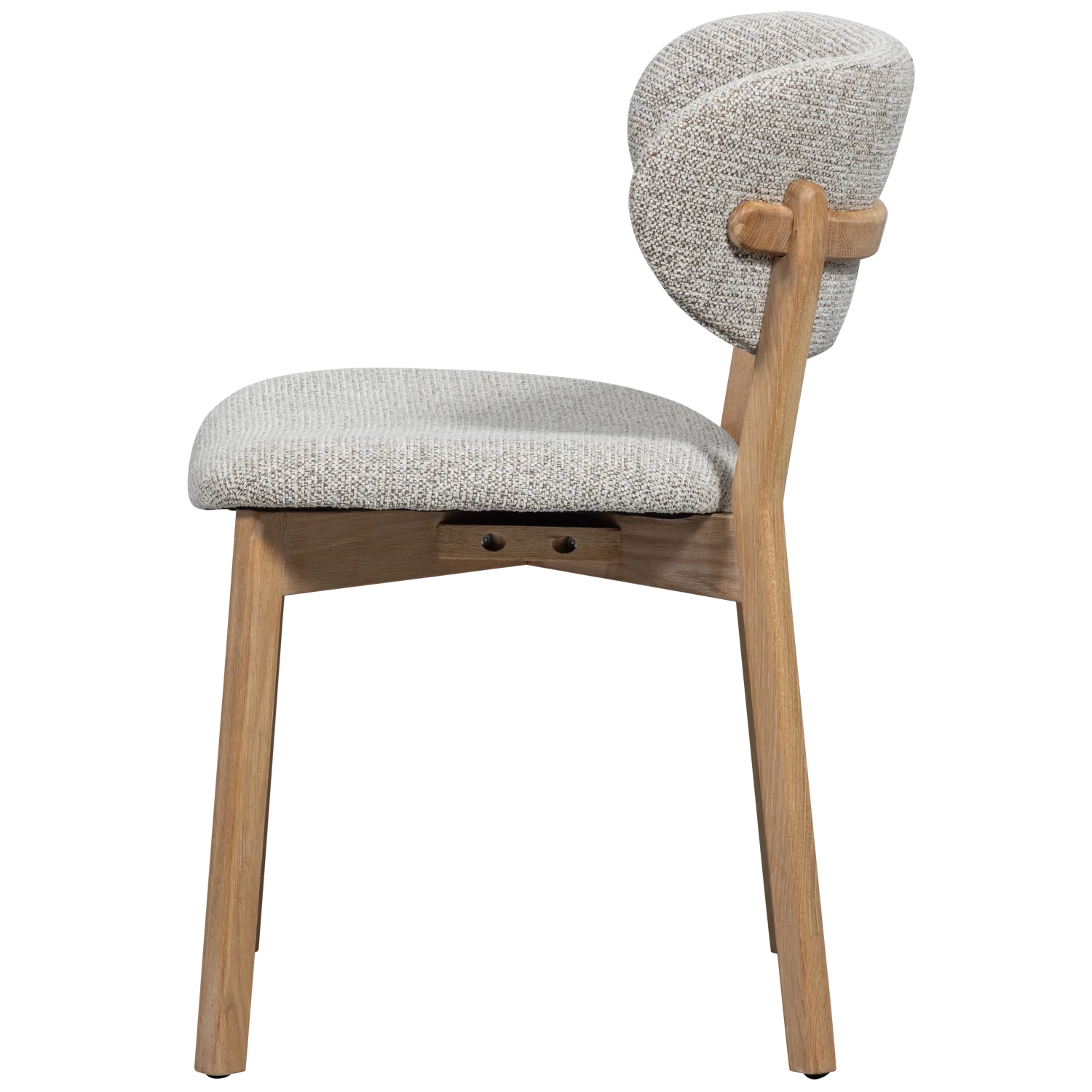 UDAR chair in gray-beige with a wooden base