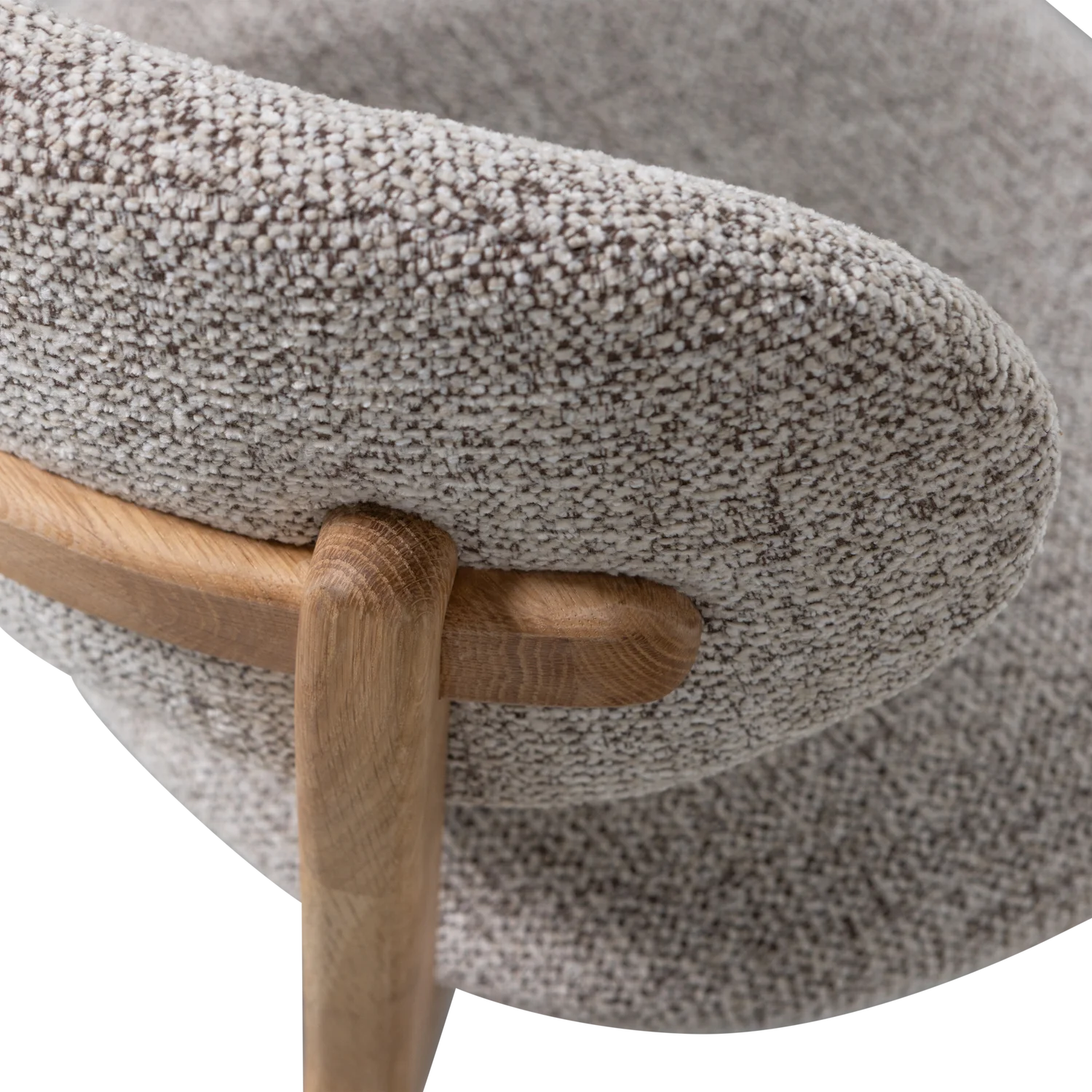 UDAR chair in gray-beige with a wooden base
