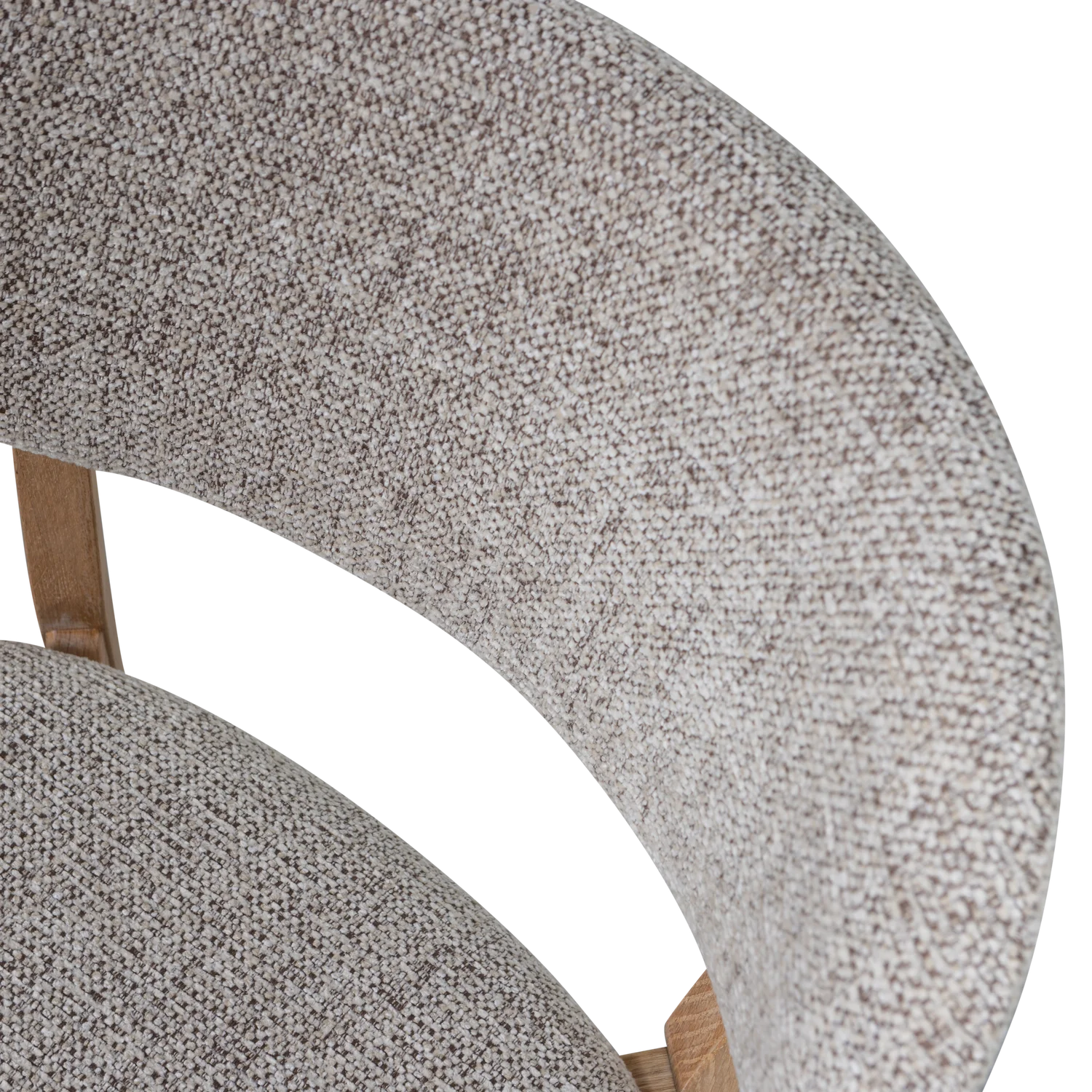 UDAR chair in gray-beige with a wooden base