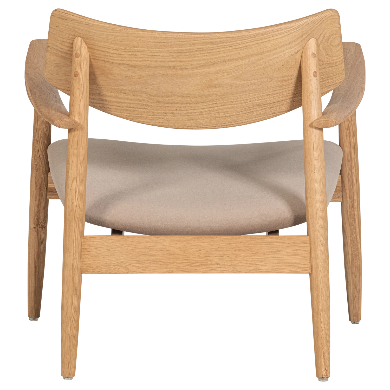 Sessel BASK mit beigem Sitz und Eichenbasis