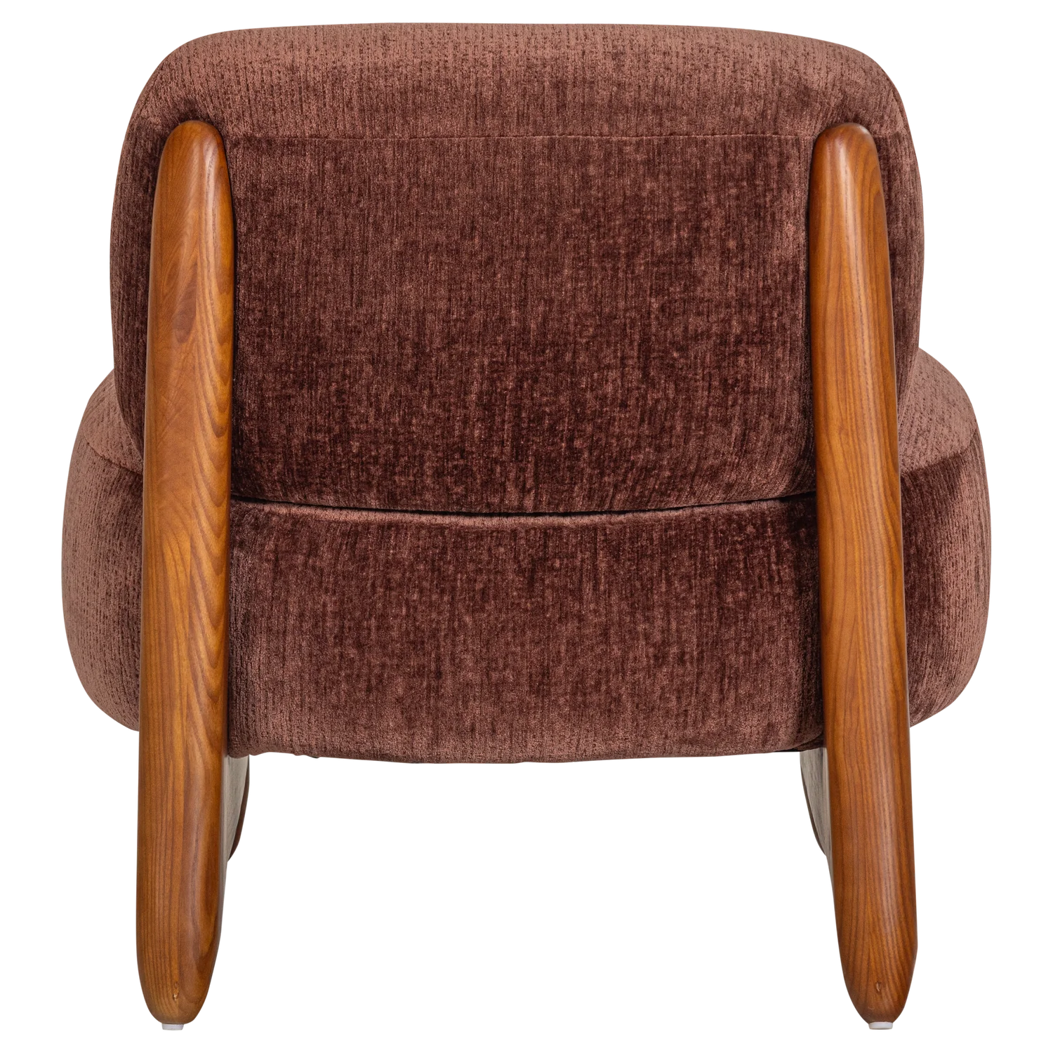 Sessel RUNI weinrot mit Holzgestell