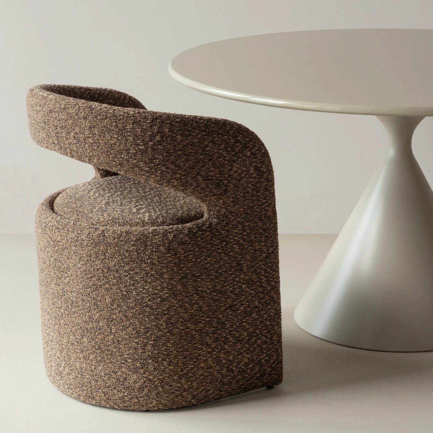 Stuhl LANOR braunes Boucle