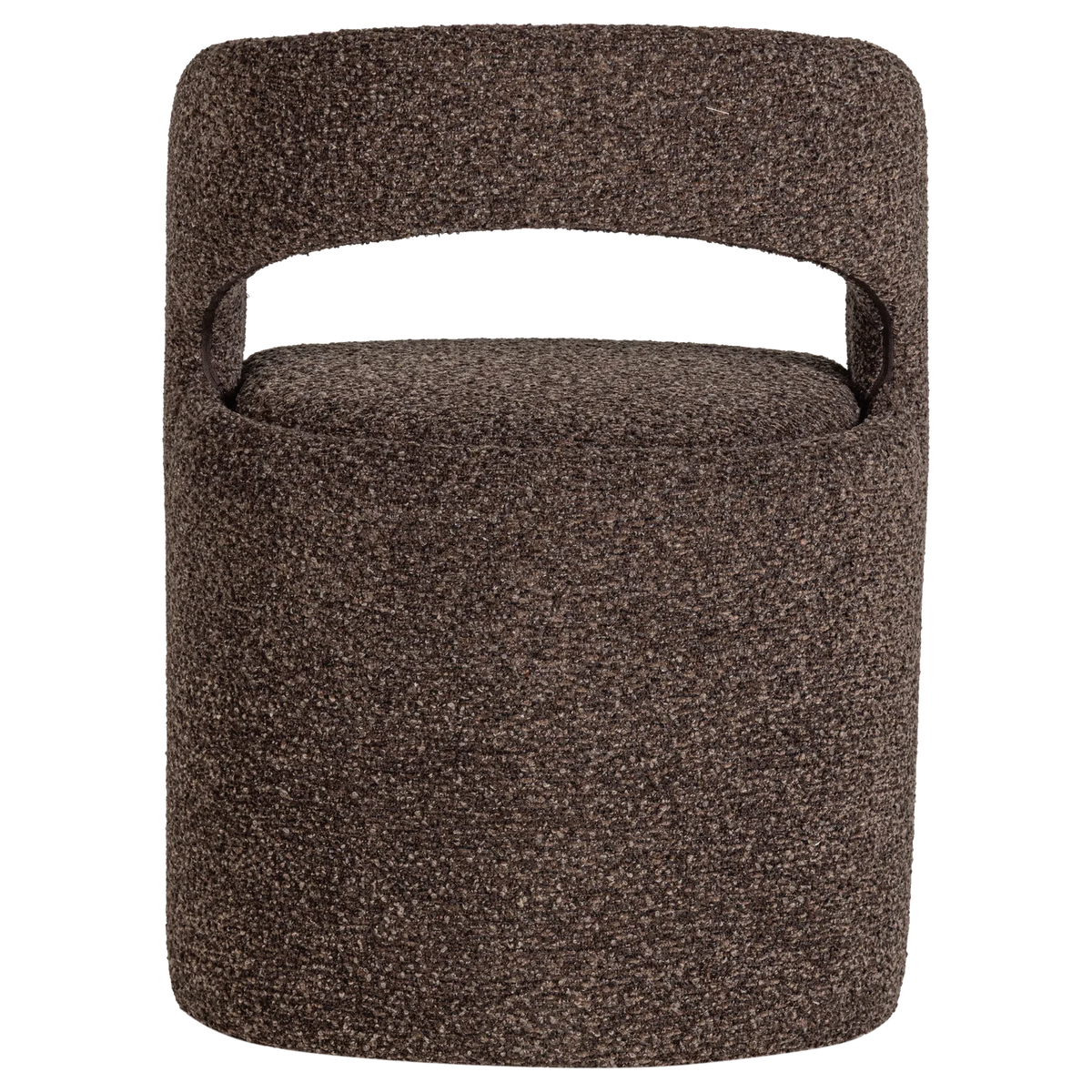 Stuhl LANOR dunkelbraunes Boucle
