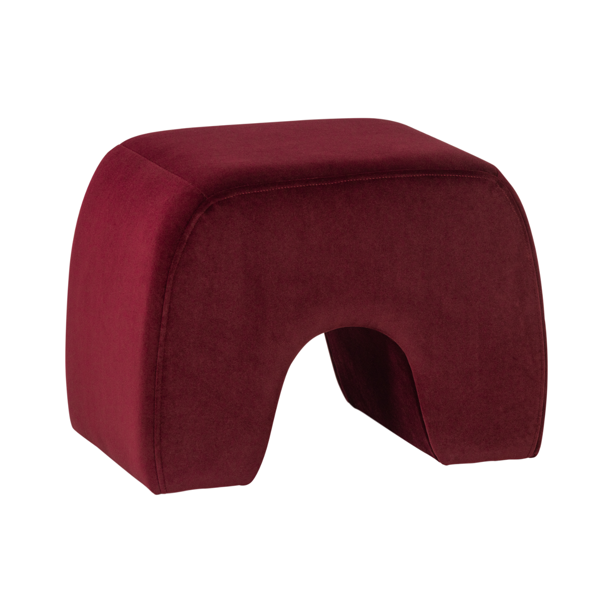 Puf LUCEN welur burgundowy – Woood