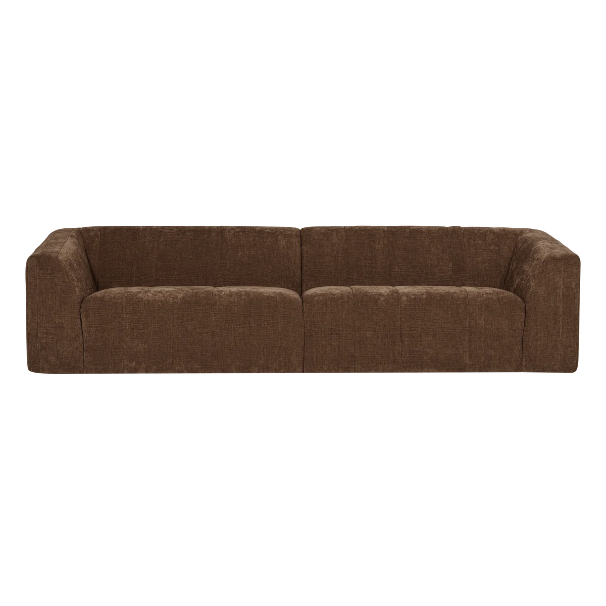 Sofa für 4 Personen OMAIRE braun Chenille