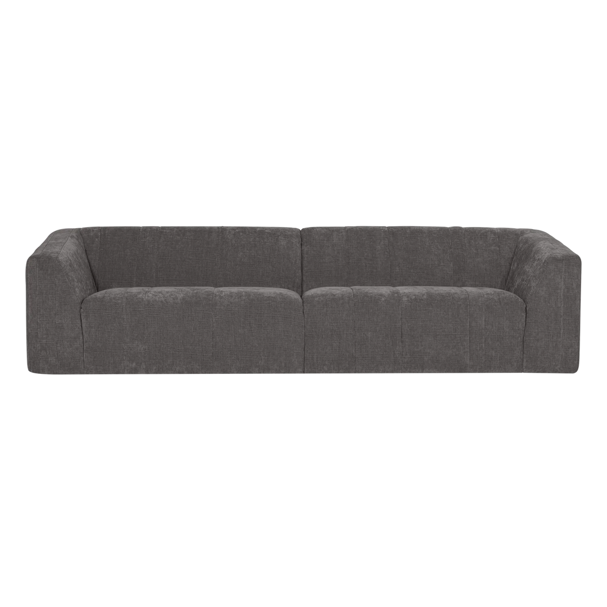 Sofa für 4 Personen OMAIRE grau Chenille