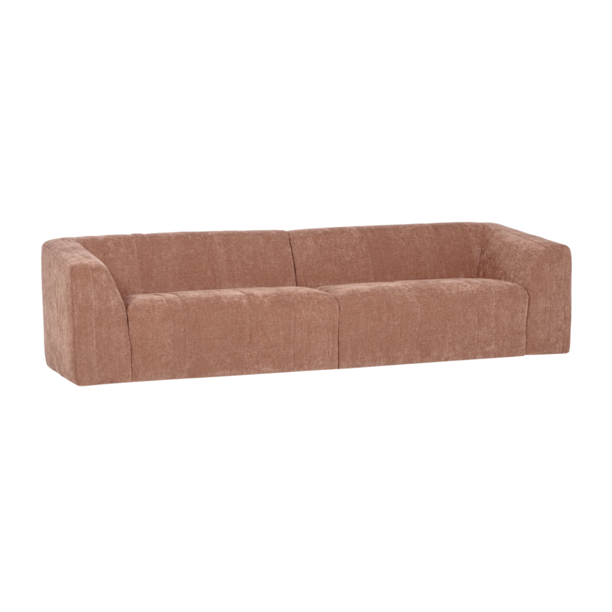 Sofa für 4 Personen OMAIRE rosa Chenille