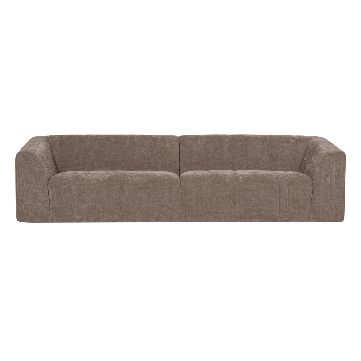Sofa für 4 Personen OMAIRE taupe Chenille