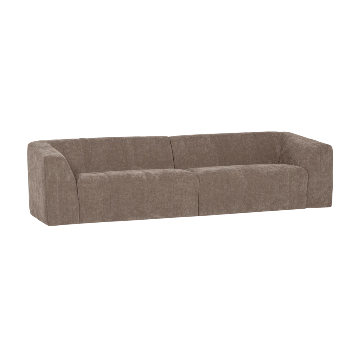 Sofa für 4 Personen OMAIRE taupe Chenille