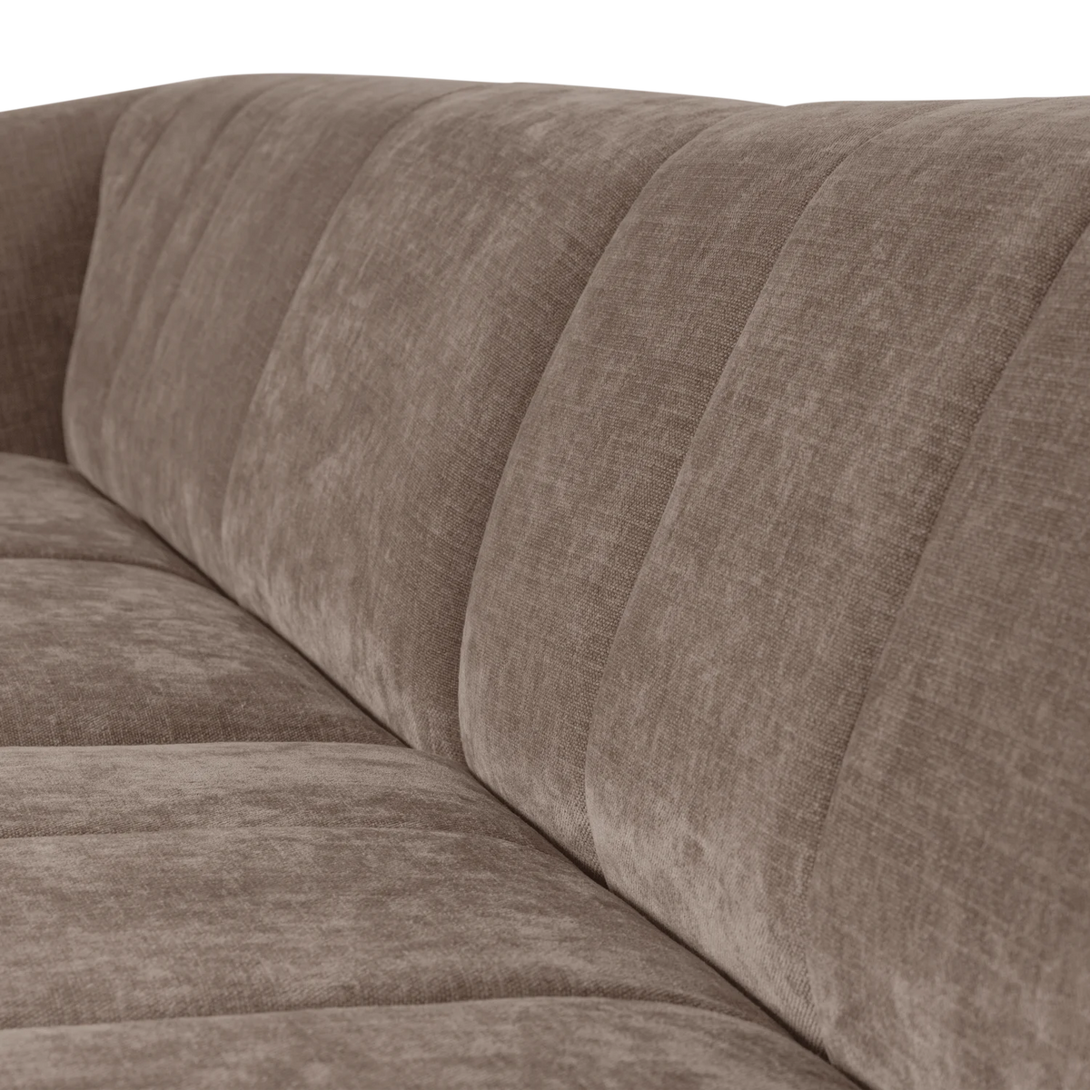 Sofa für 4 Personen OMAIRE taupe Chenille