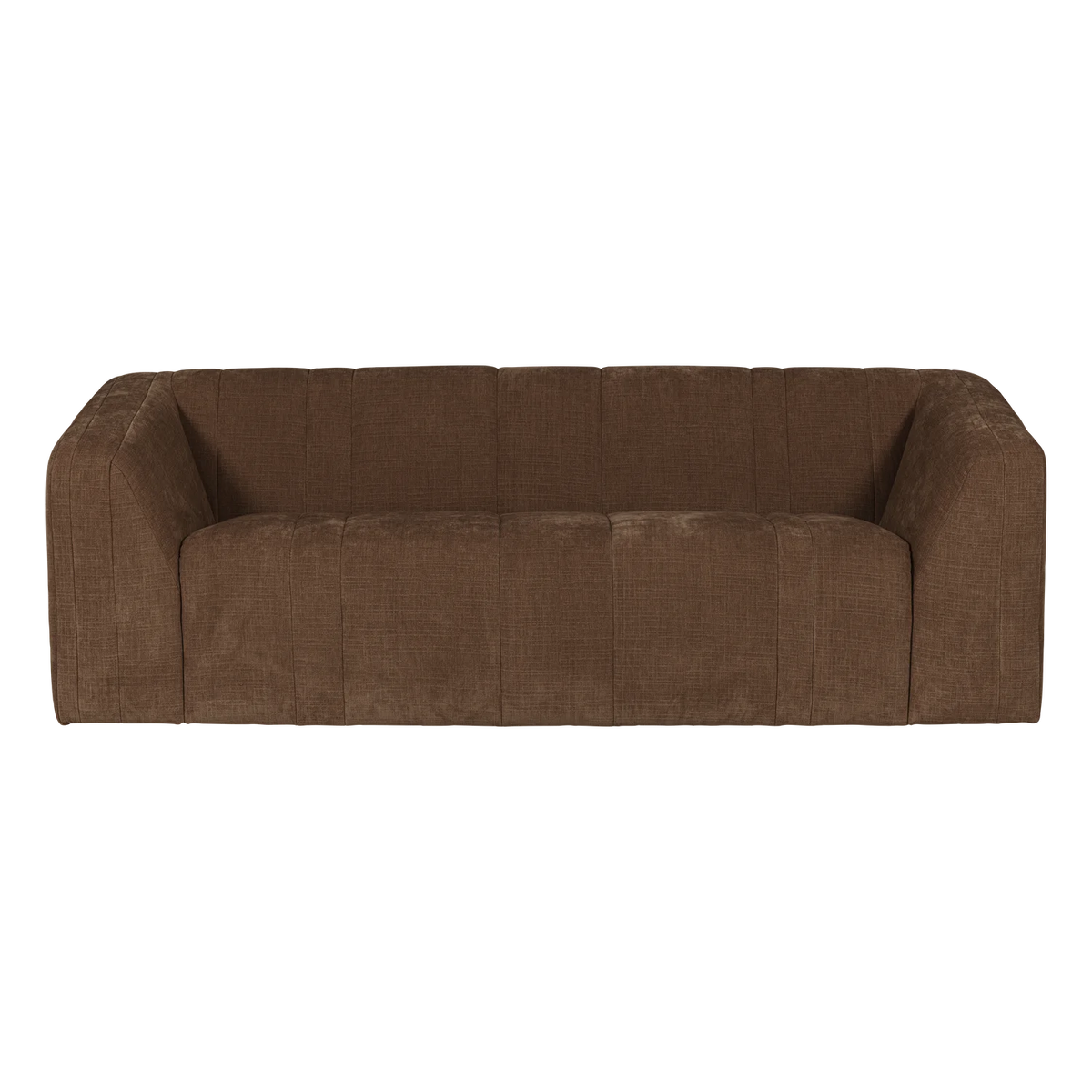 Zweisitzer-Sofa OMAIRE braunes Chenille