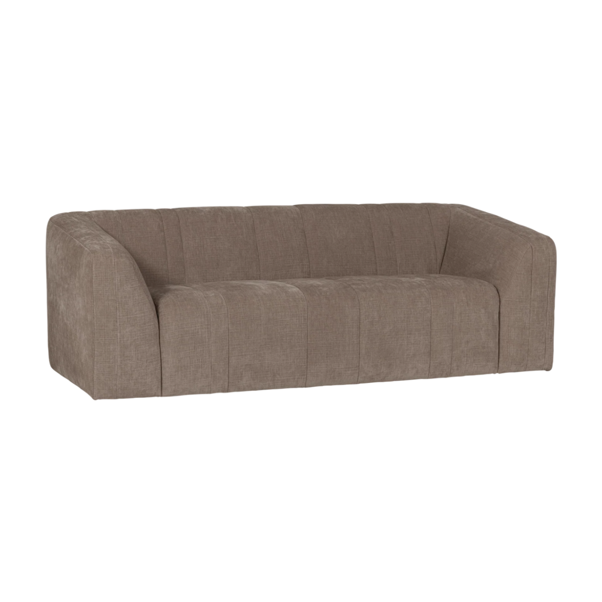 Zweisitzer-Sofa OMAIRE taupe Chenille