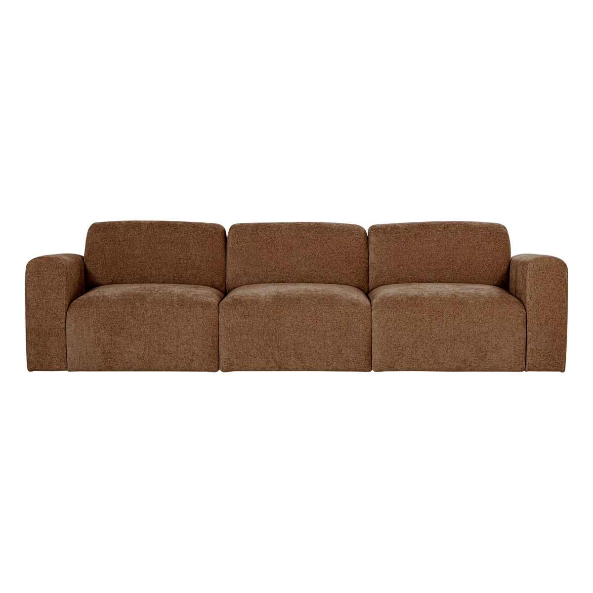 Sofa 3-Sitzer UMINA braunes Chenille
