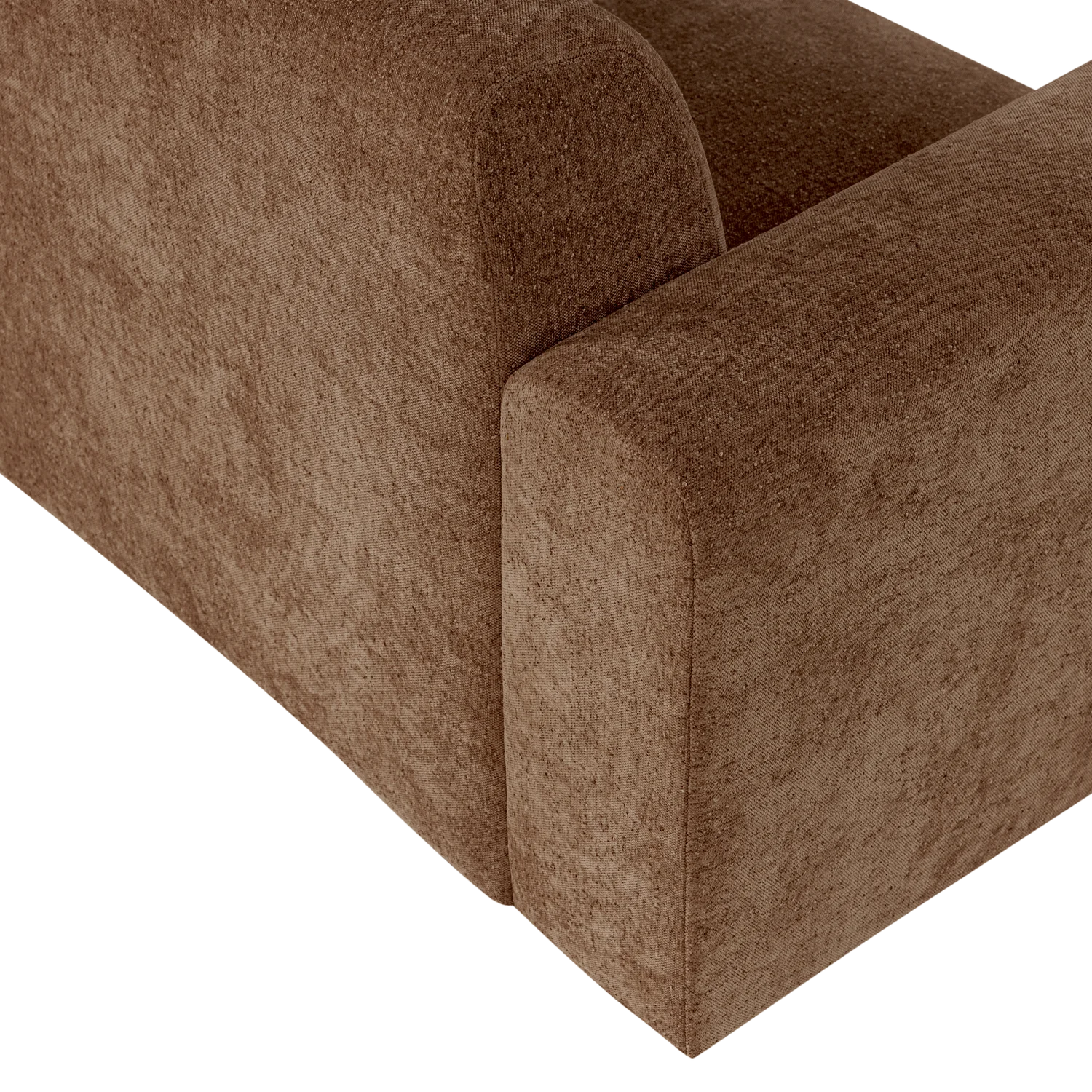 Sofa 3-Sitzer UMINA braunes Chenille