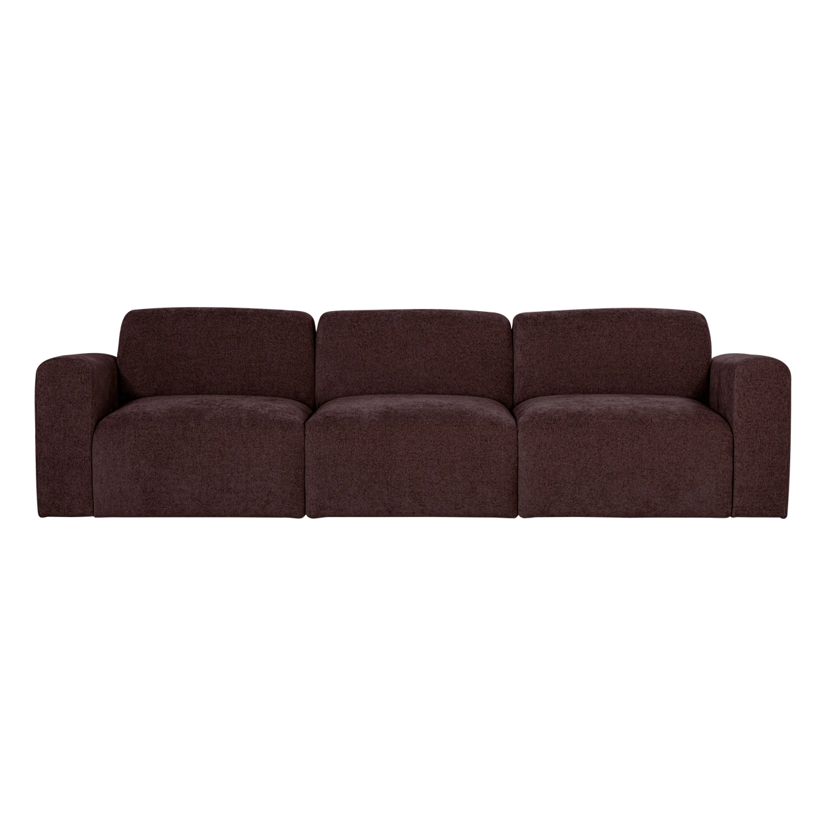Sofa für 3 Personen UMINA dunkelburgunderfarbener Chenille