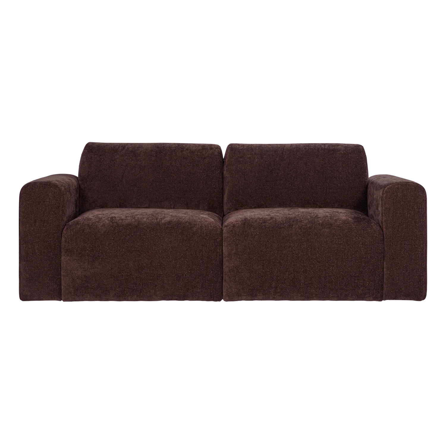 Zweisitzer-Sofa UMINA dunkles Burgunderchenille