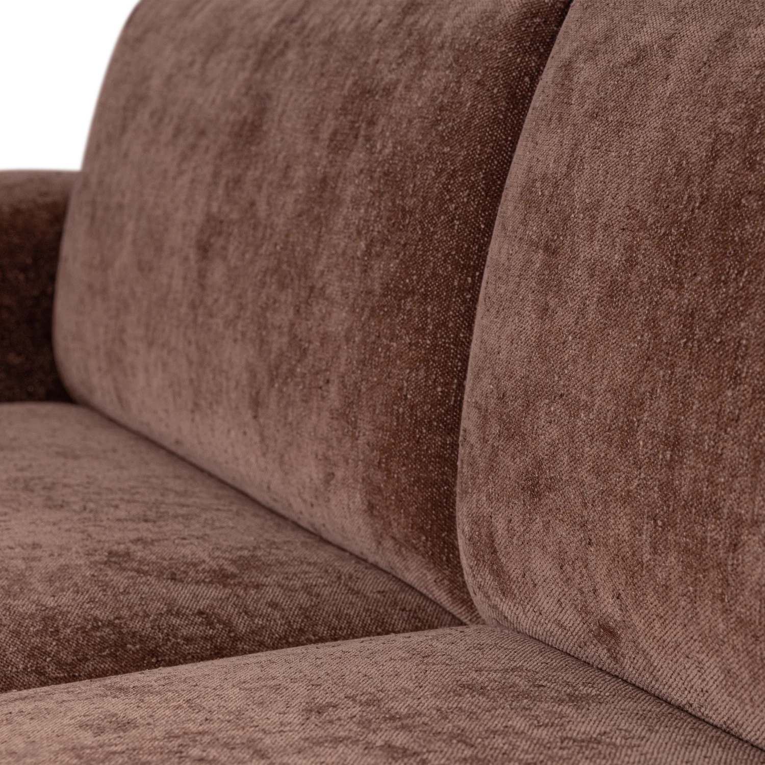 Zweisitzer-Sofa UMINA rosa-braunes Chenille