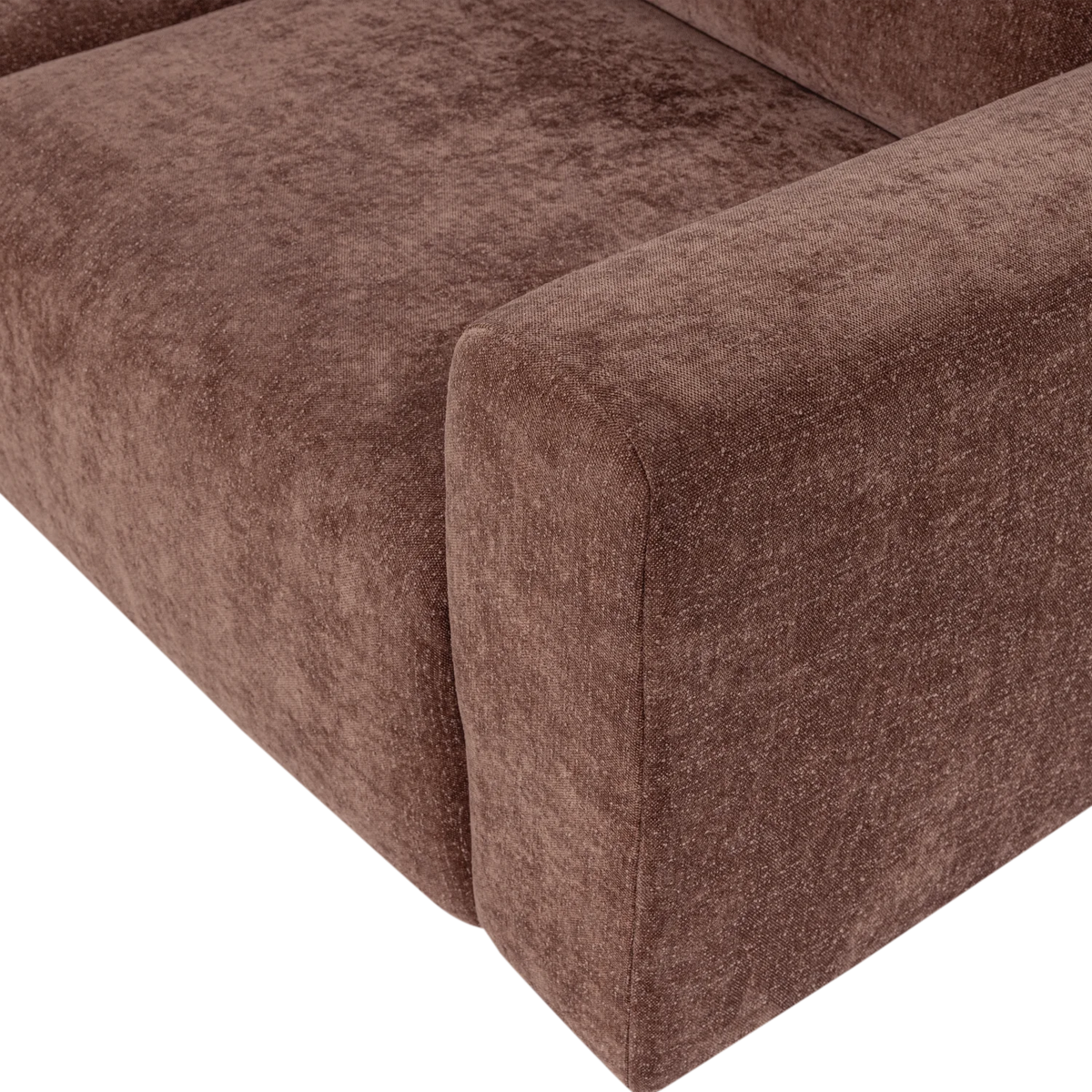 Zweisitzer-Sofa UMINA rosa-braunes Chenille