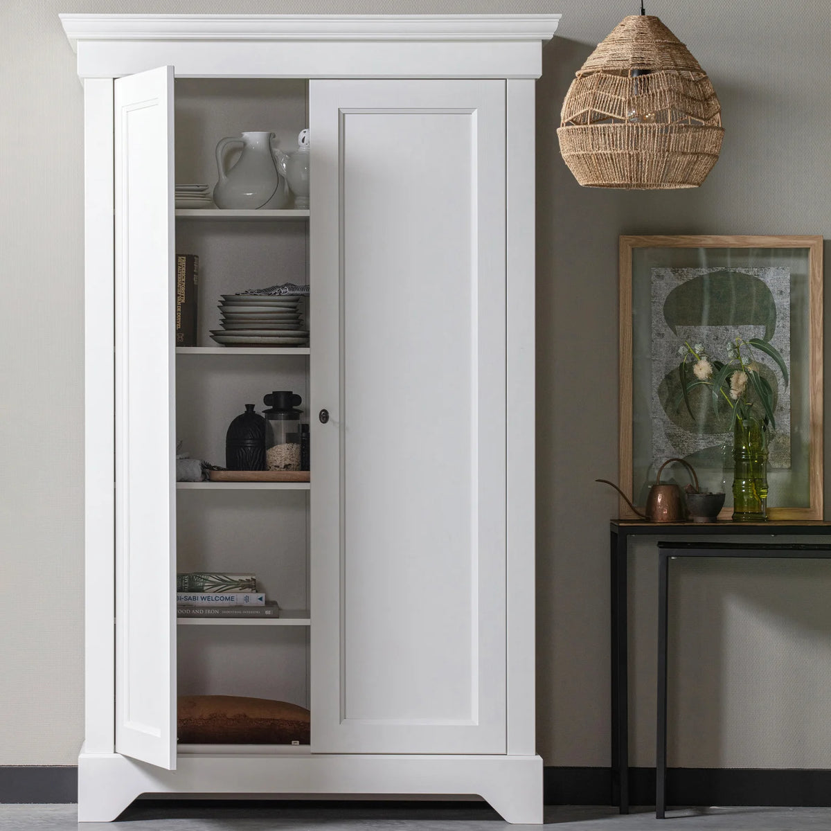 Kleiderschrank Isabel weißes Holz