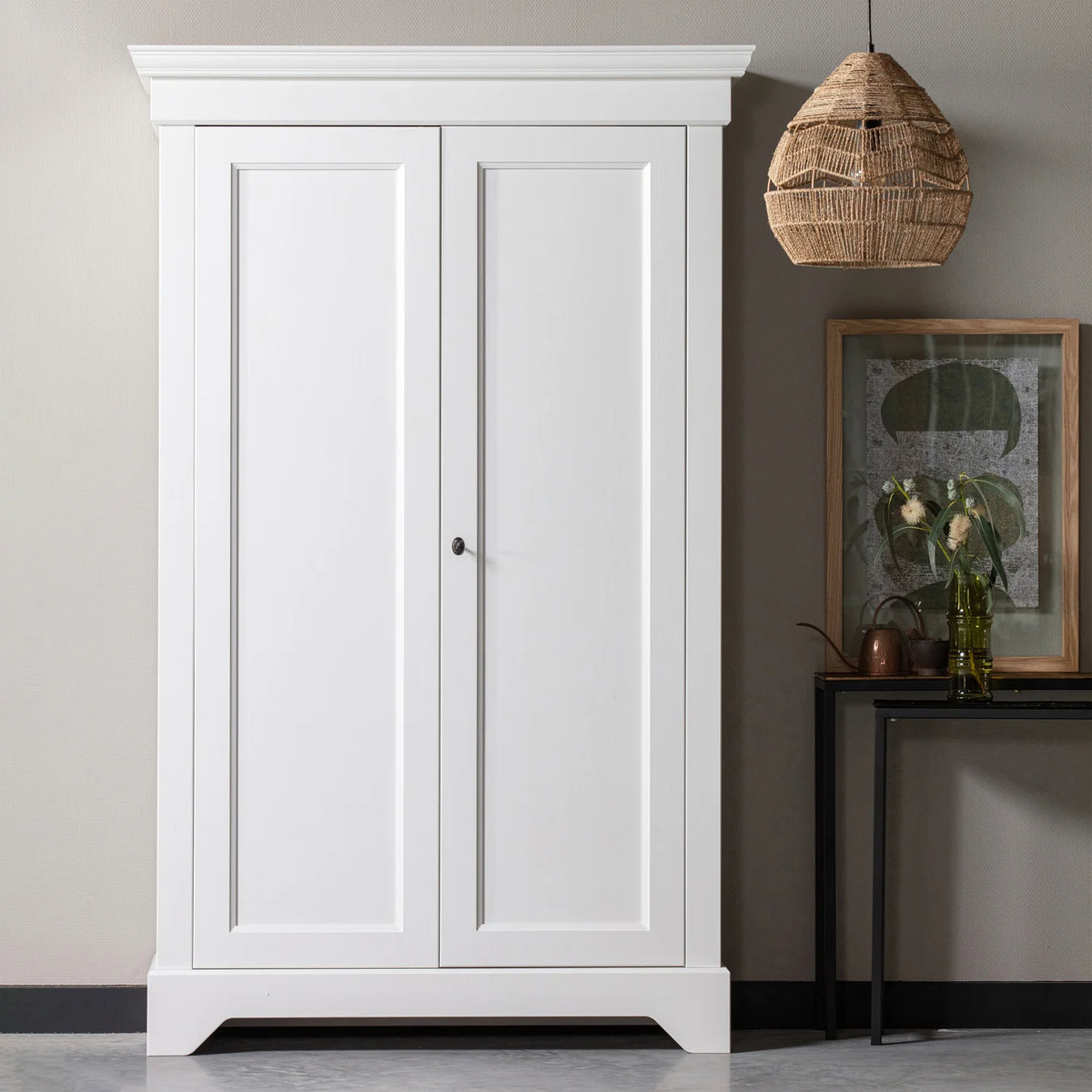 Kleiderschrank Isabel weißes Holz