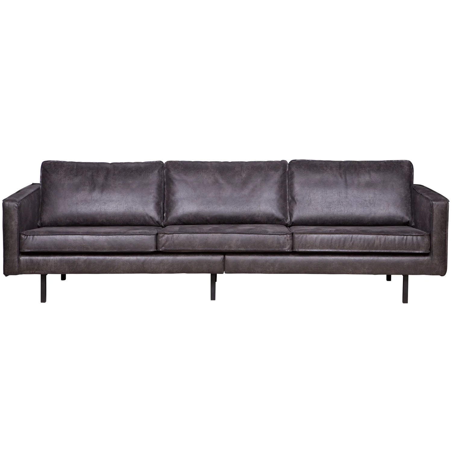 3-Sitzer-Sofa mit einem Öko-Leder-Rodeo schwarz