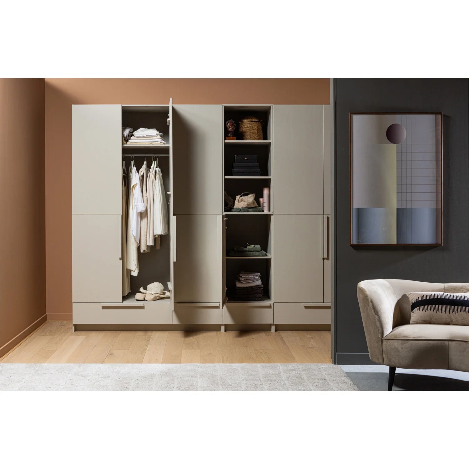 Samt Shazelong links -Hand Sara Khaki
