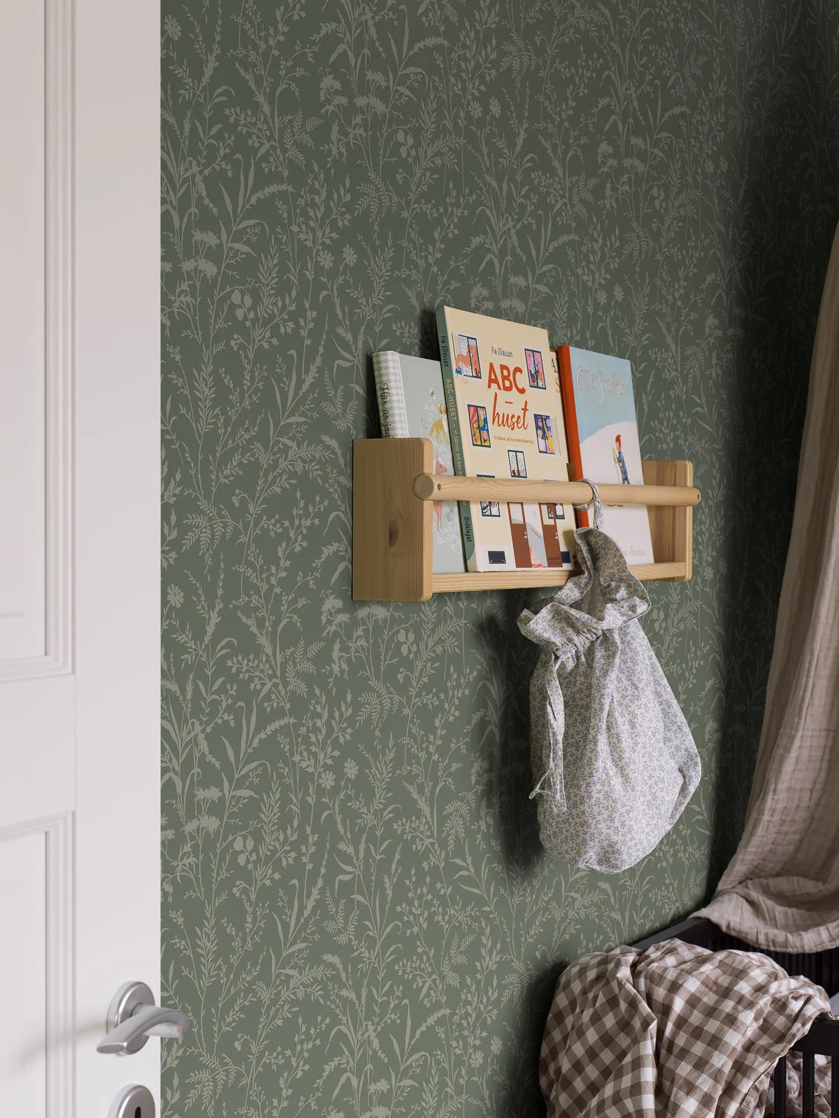 Vlies-Tapete mit pflanzlichem Muster FLORIAN grün