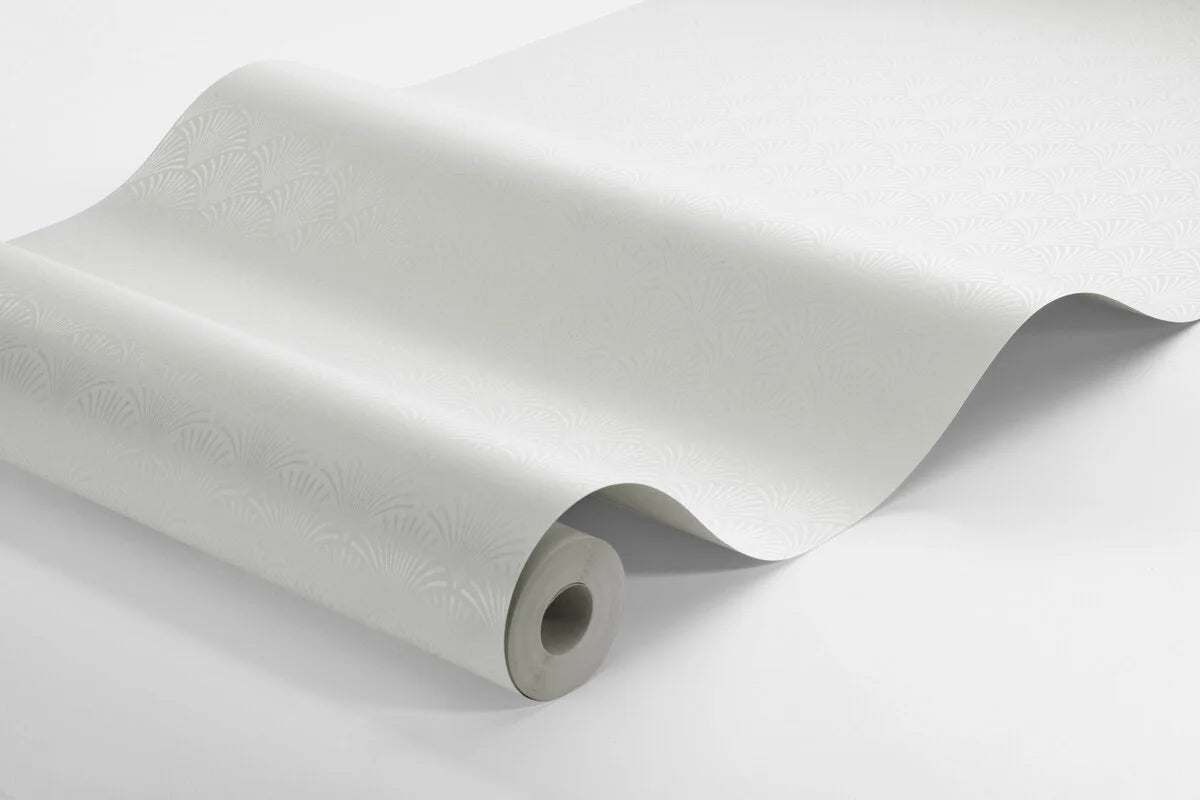 Vlies-Tapete mit geometrischem Muster SAMIRA in gebrochenem Weiß