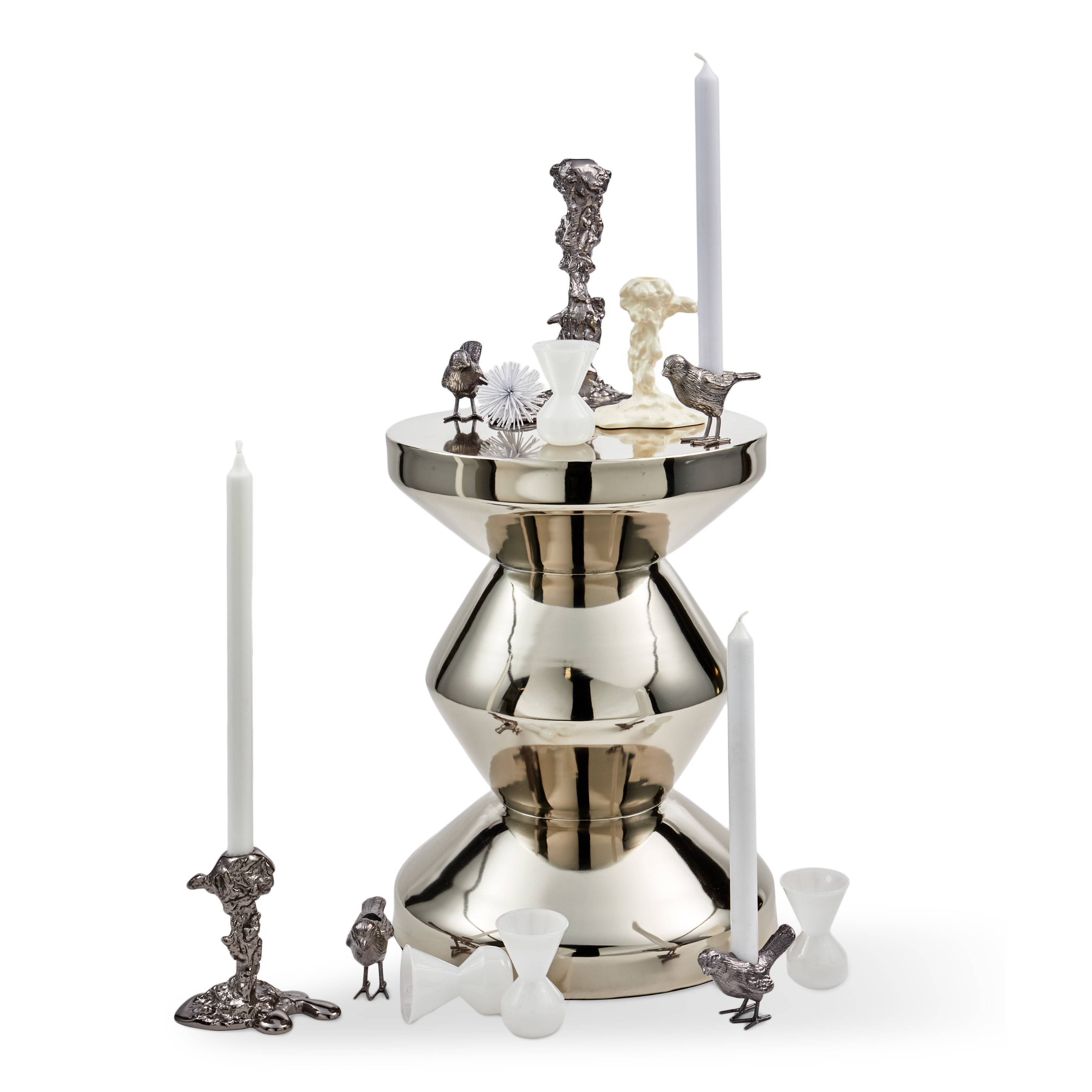 Kerzenhalter FLOCK OF BIRDS dunkelgrau