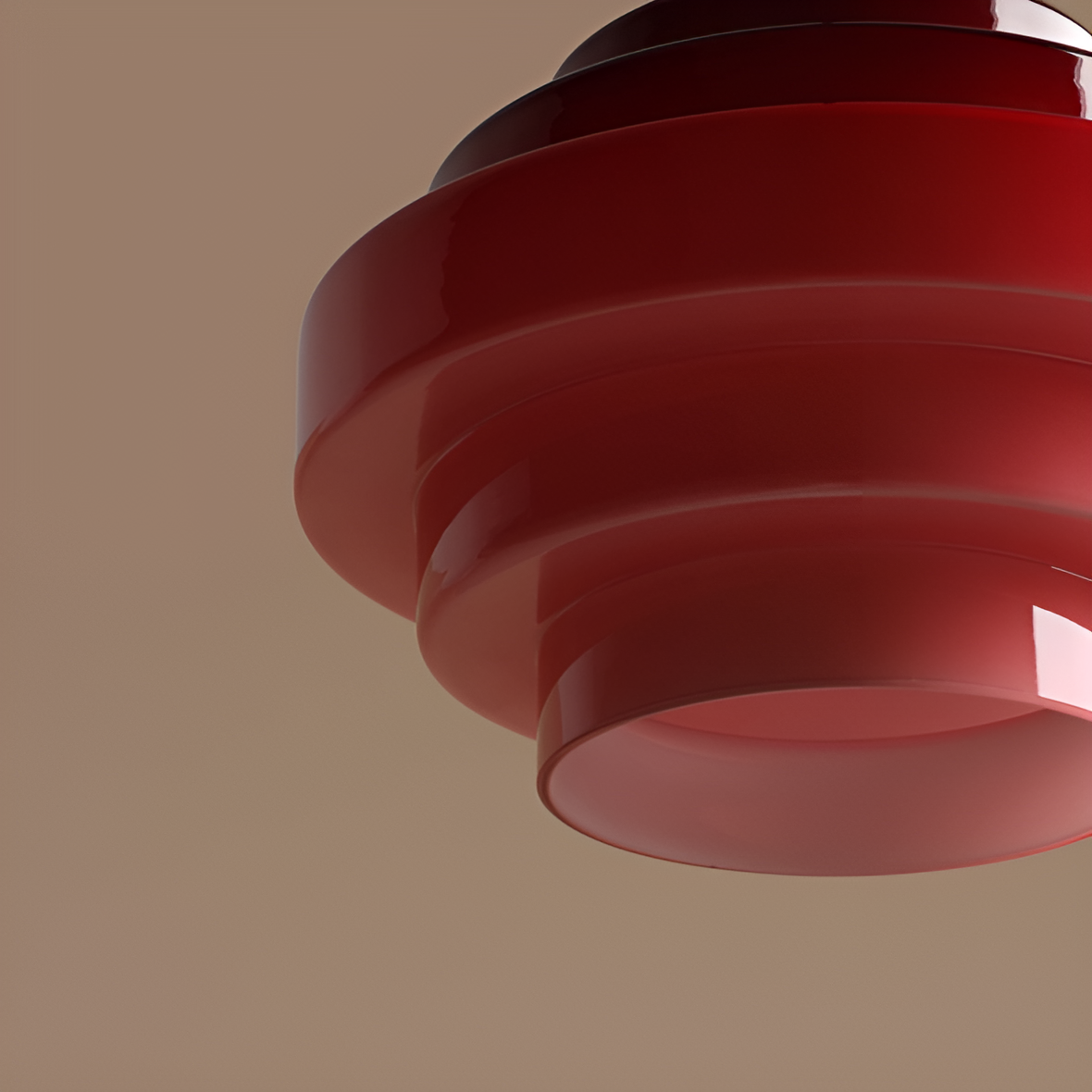 Burgundy filo hanging lamp
