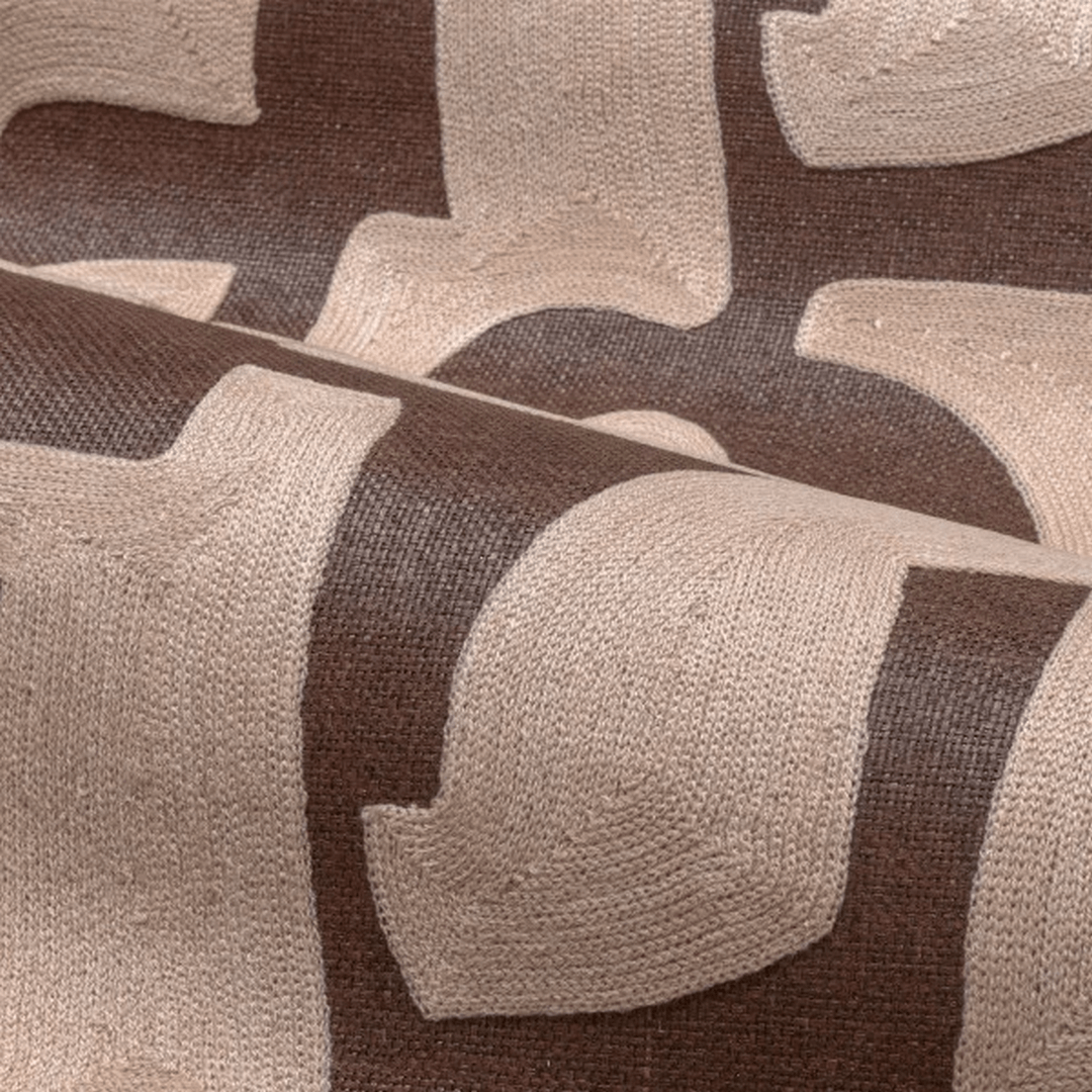 Gewebte Tapete mit geometrischem Muster SONATE - LILA WENGÉ lila mit Bronze