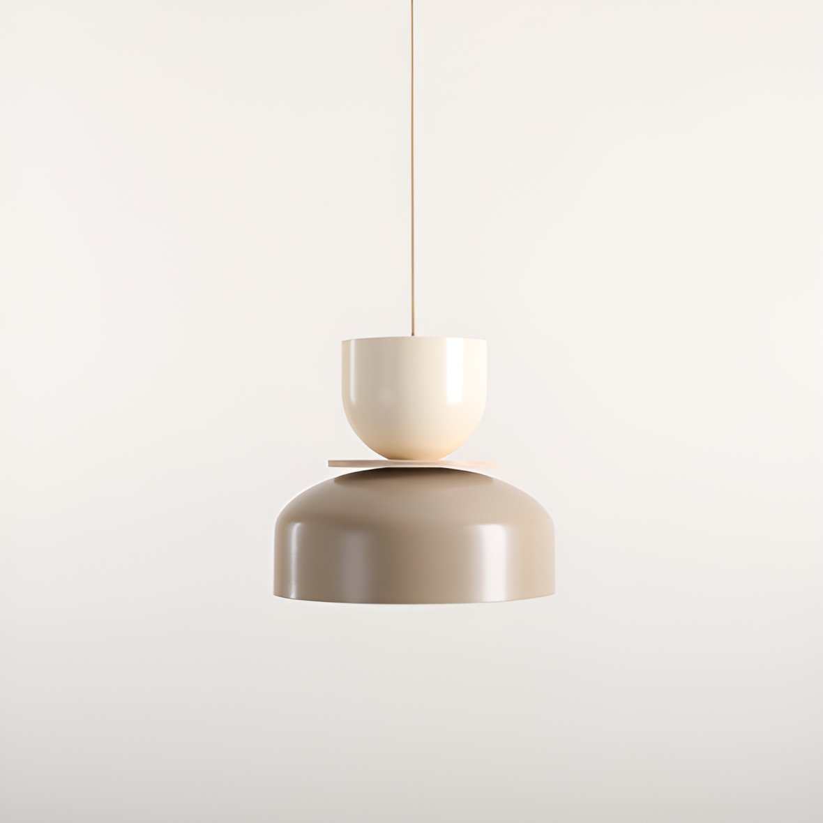 Hanging lamp for cream with beige